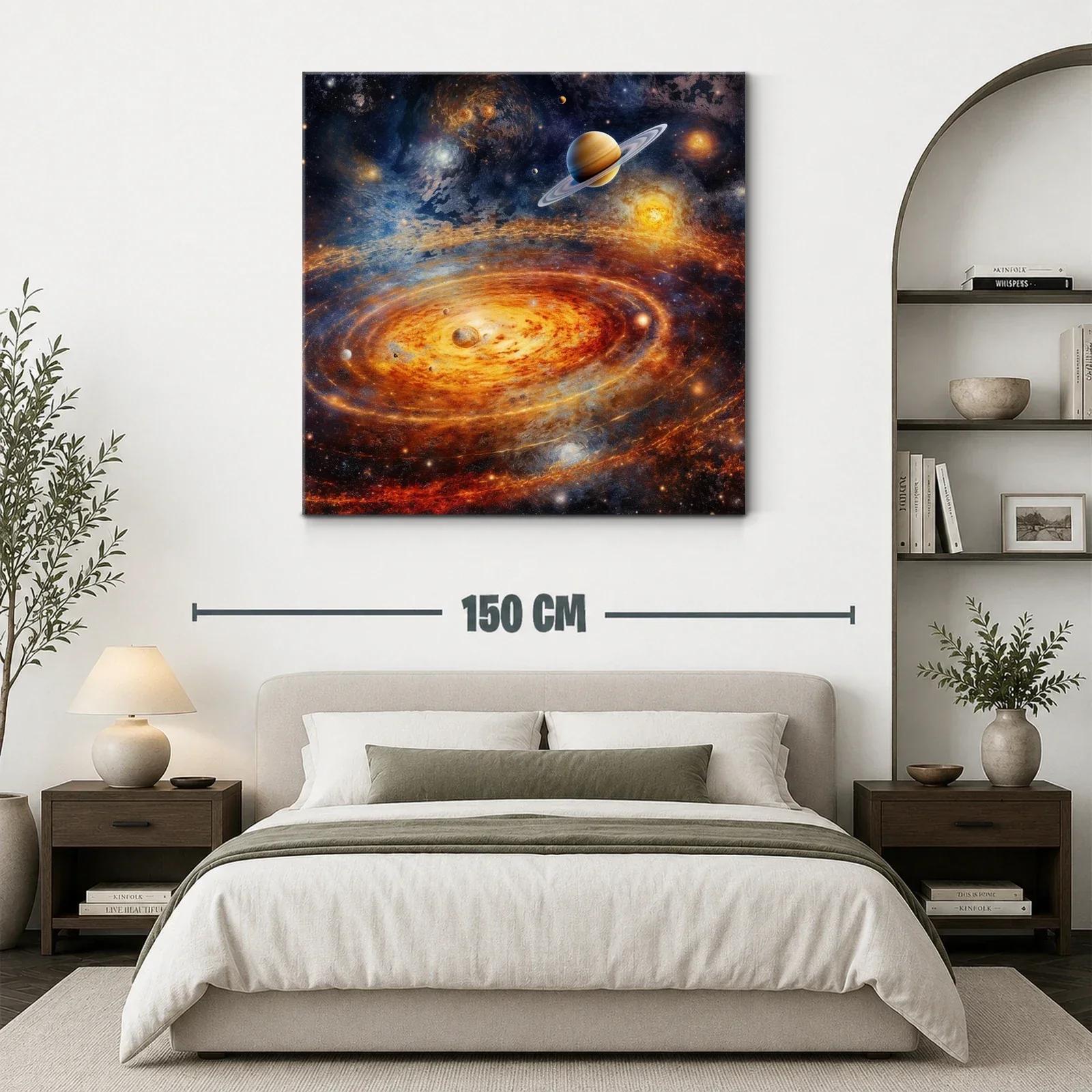 Galaxia en expansión con planetas y destellos cósmicos — miniatura 3