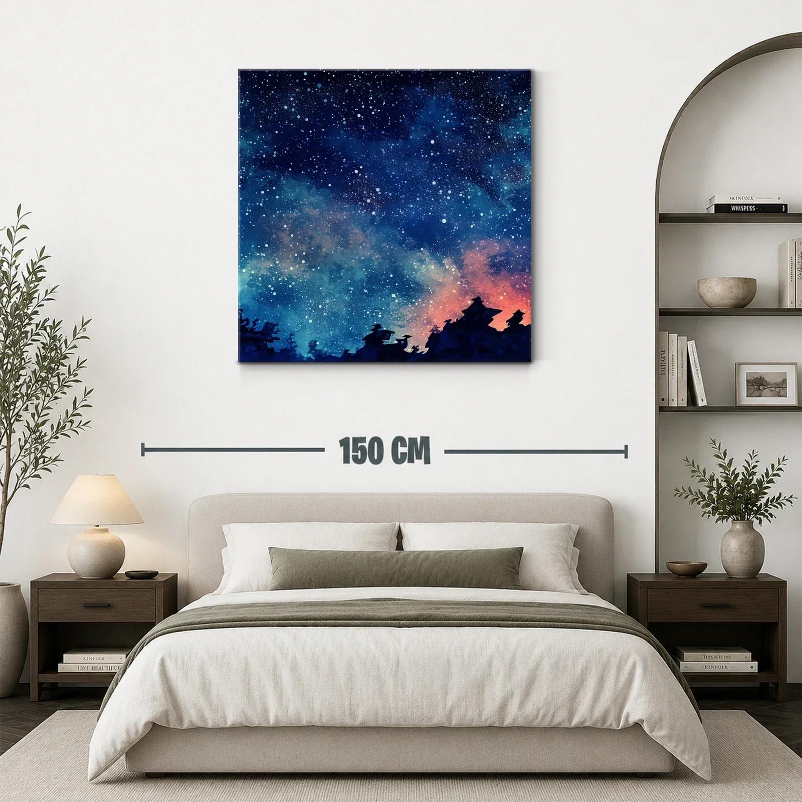 Cielo Estrellado con Siluetas de Montañas al Atardecer — miniatura 3