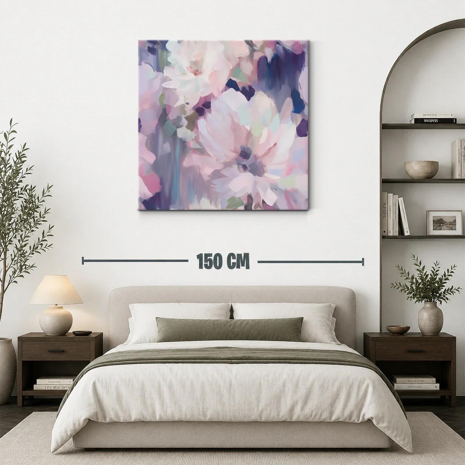 Cuadro floral en tonos pastel para ambiente elegante — miniatura 3
