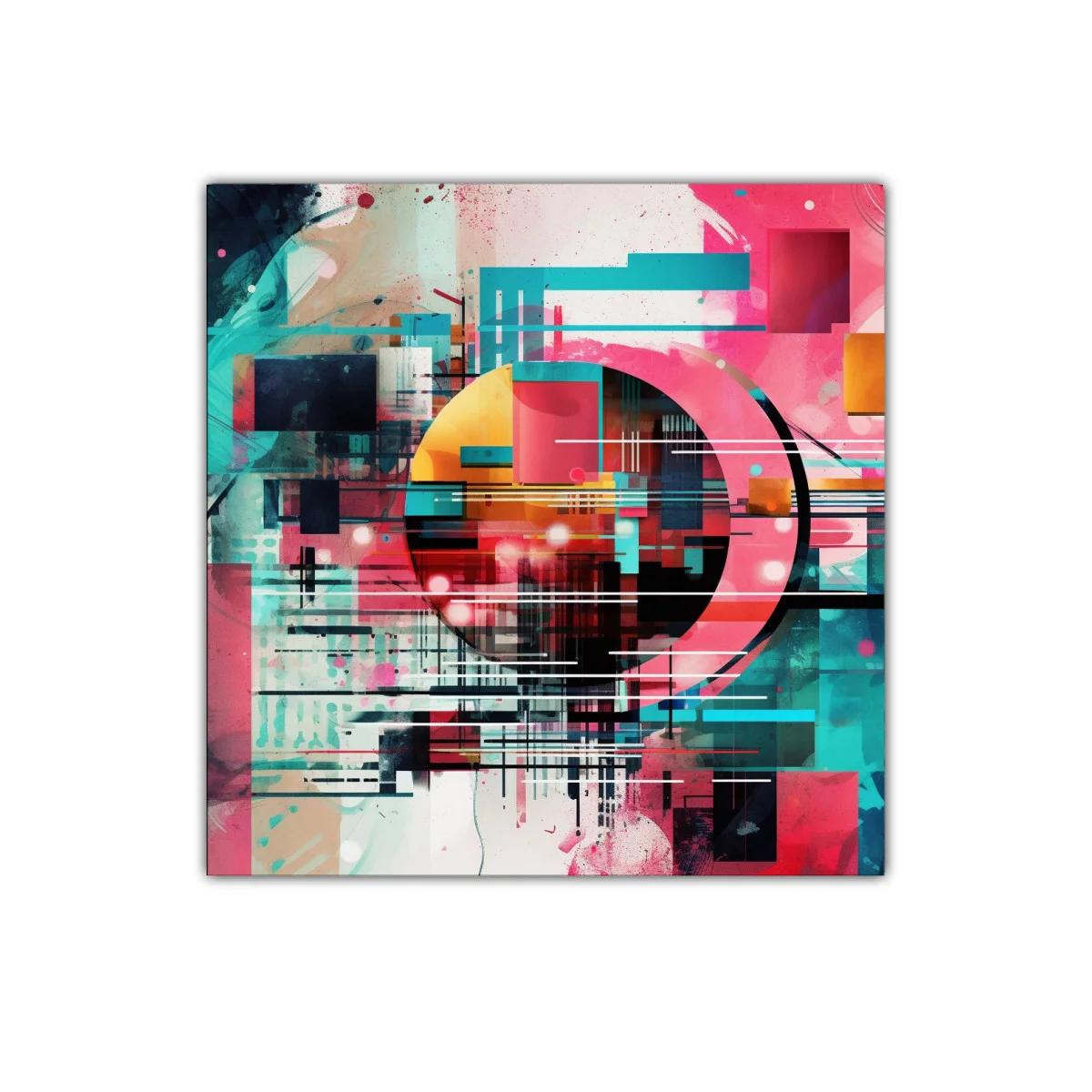 Cuadro abstracto con formas geométricas y colores vibrantes — imagen principal