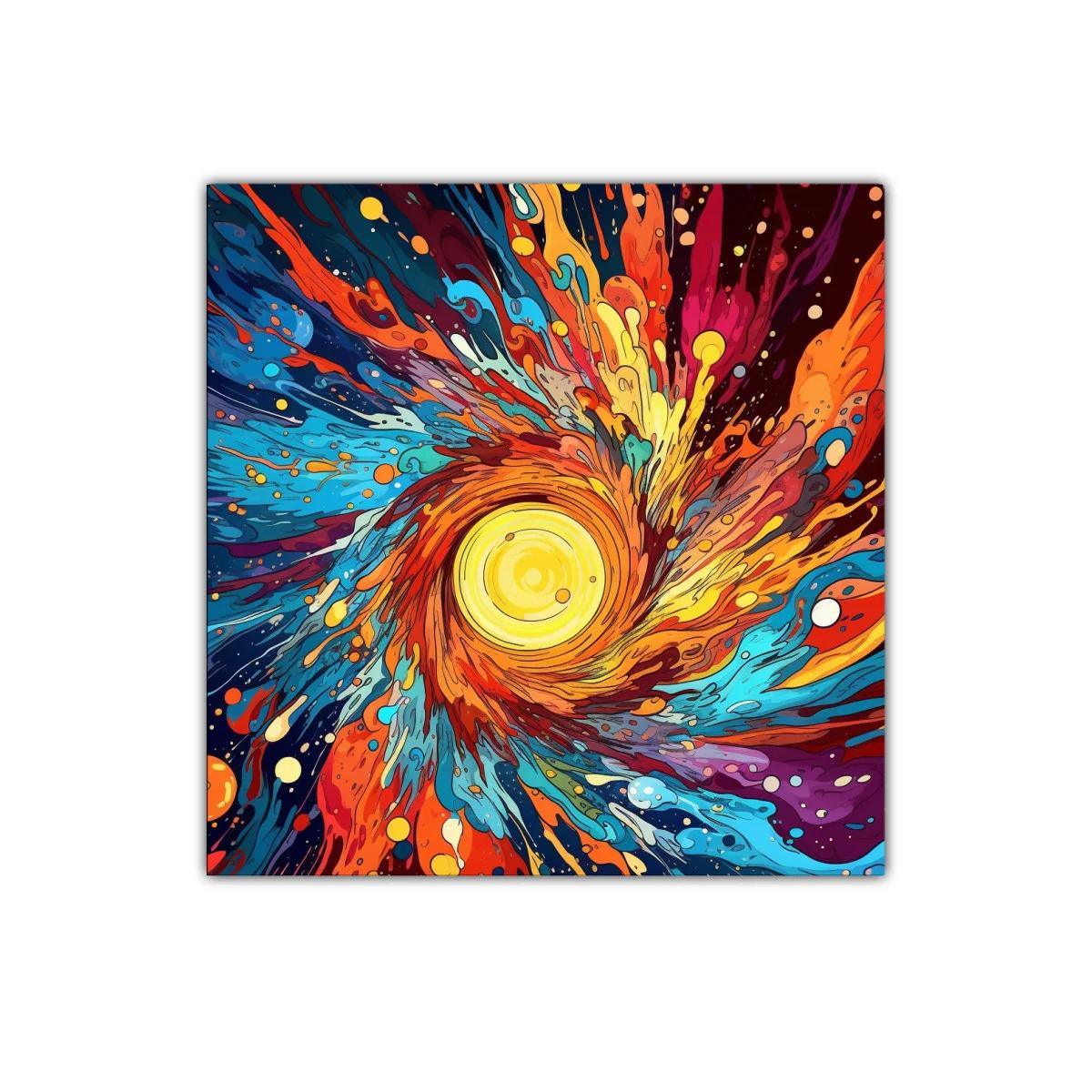 Explosión de color vibrante con efecto de remolino dinámico — imagen principal