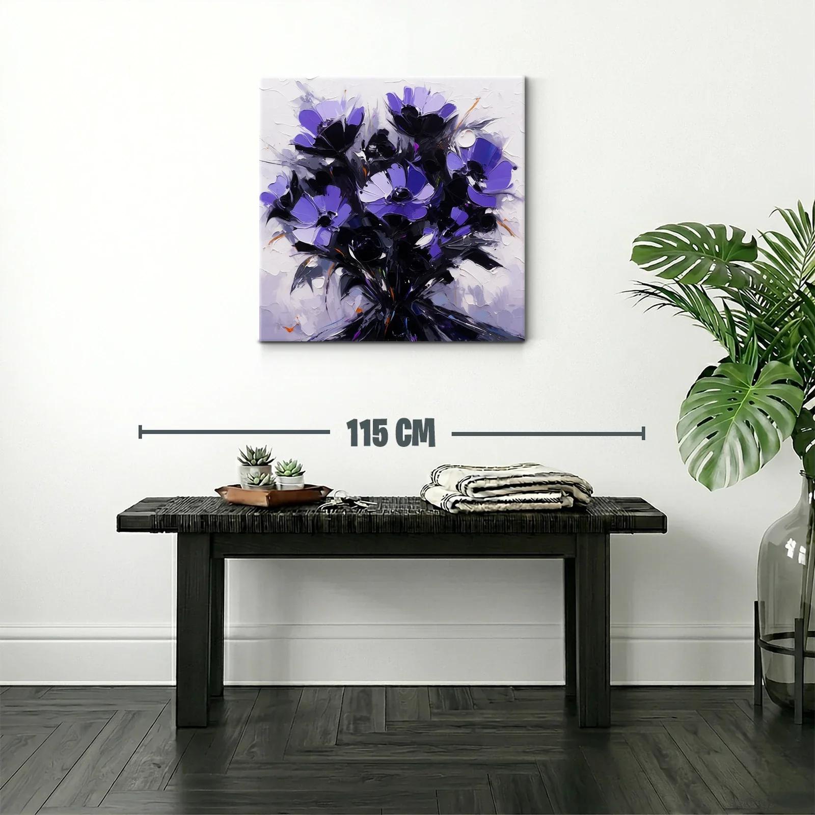 Elegante ramo de flores en tonos violetas y negros — miniatura 2