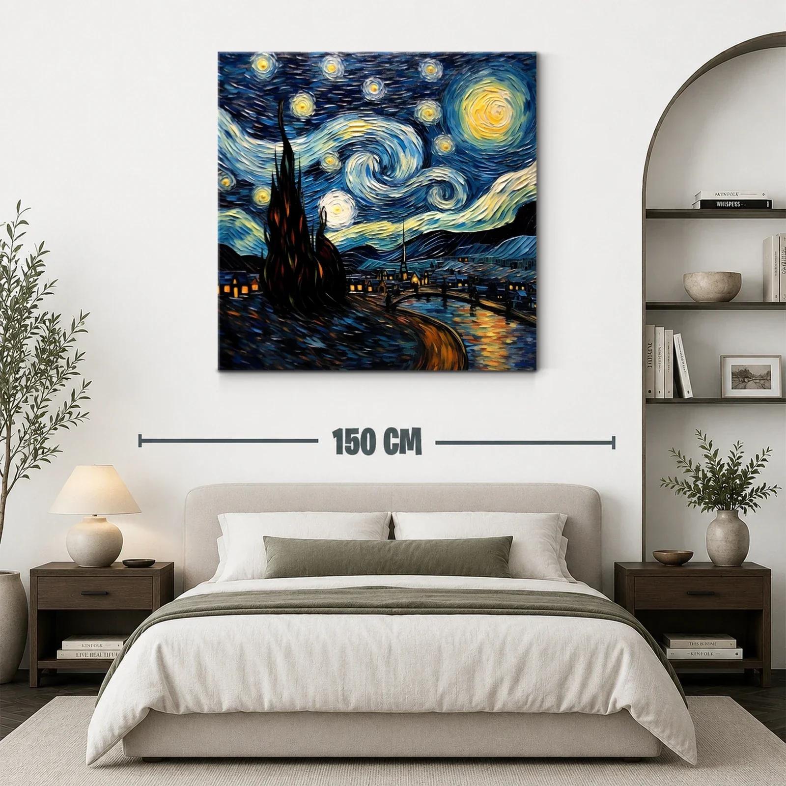 Cielo estrellado con vibrantes remolinos nocturnos — miniatura 3