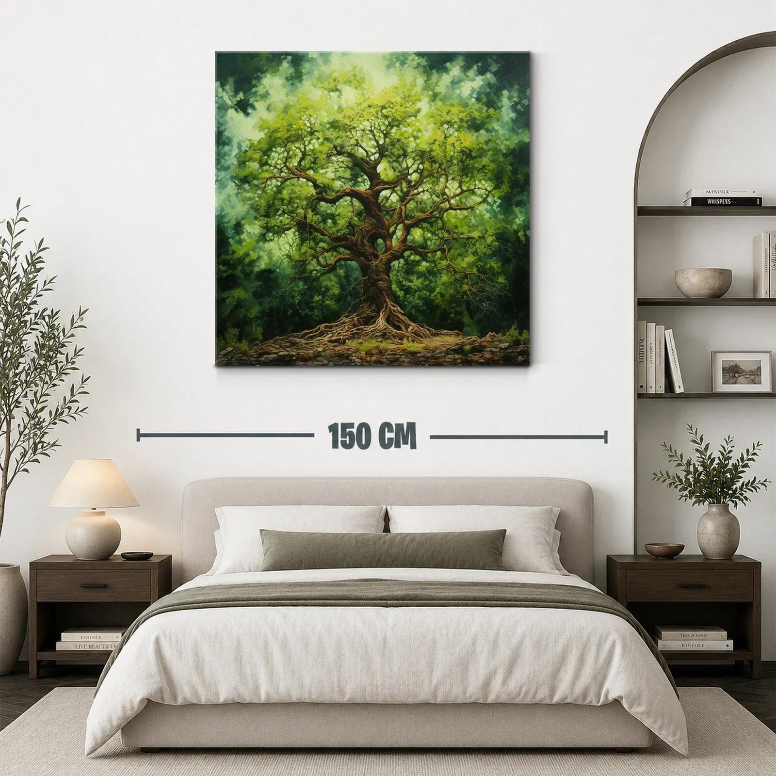 Majestuoso árbol con raíces y follaje frondoso verde — miniatura 3