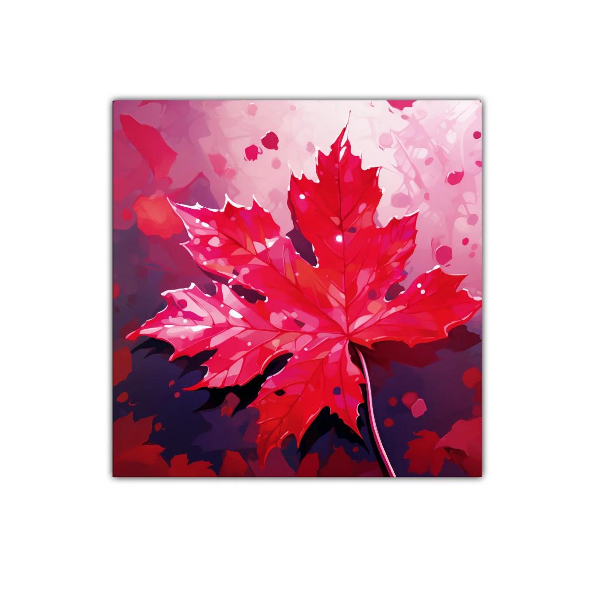 Brillante hoja de arce en tonos rojos vibrantes — imagen principal