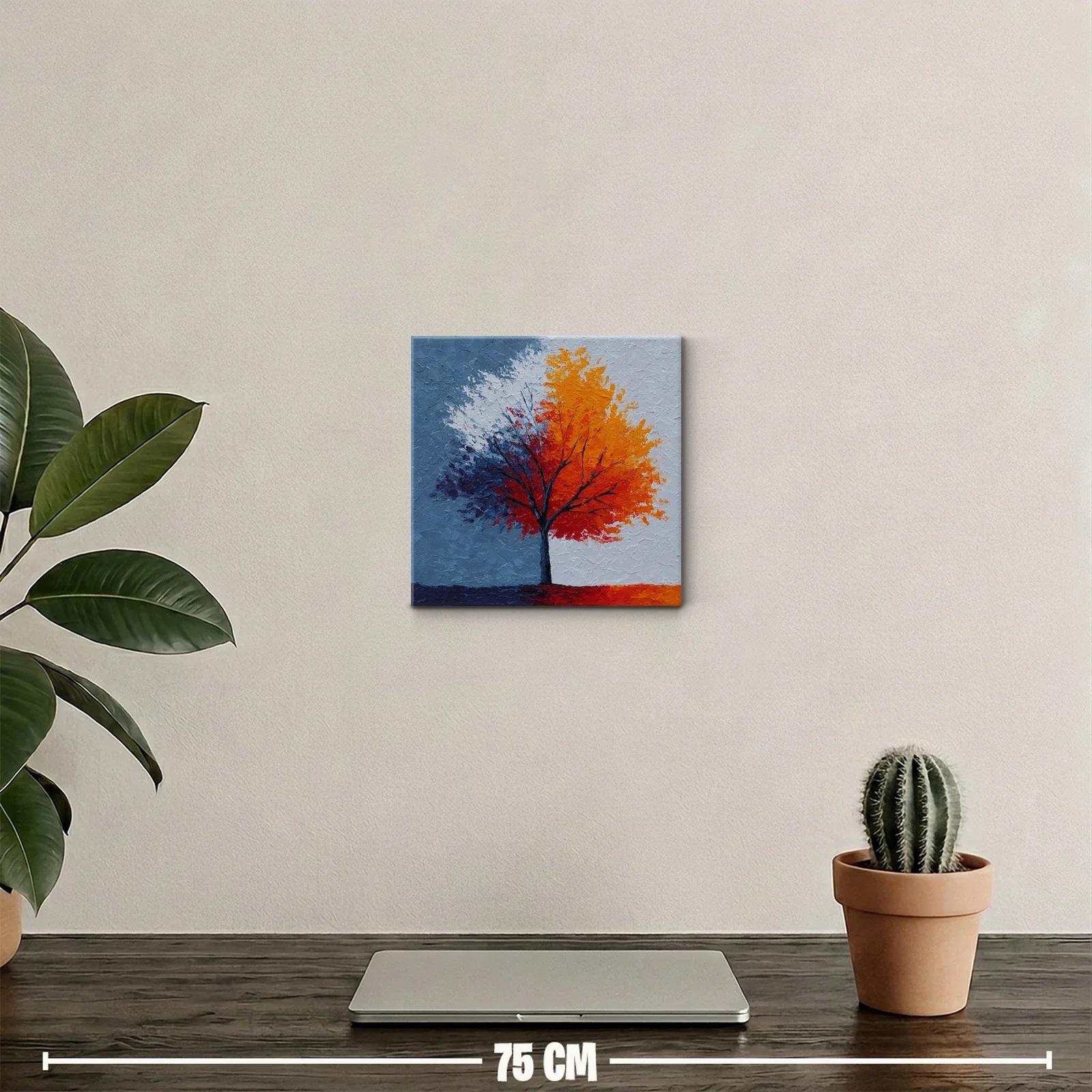 Árbol con hojas multicolor en contraste vibrante — miniatura 2