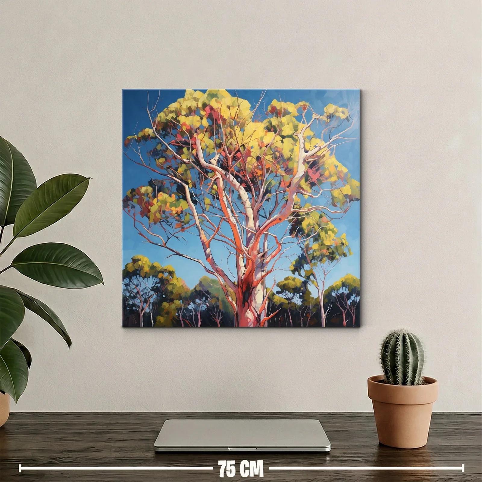 Árboles vibrantes en paisaje natural bajo cielo azul claro — miniatura 2