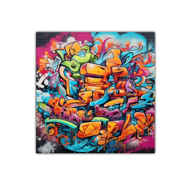 Cuadro decorativo con arte urbano colorido y vibrante