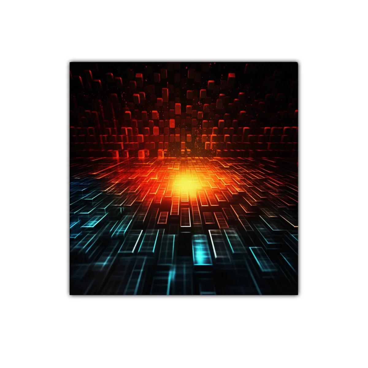 Impactante obra de arte digital con luz y geometría vibrante — imagen principal