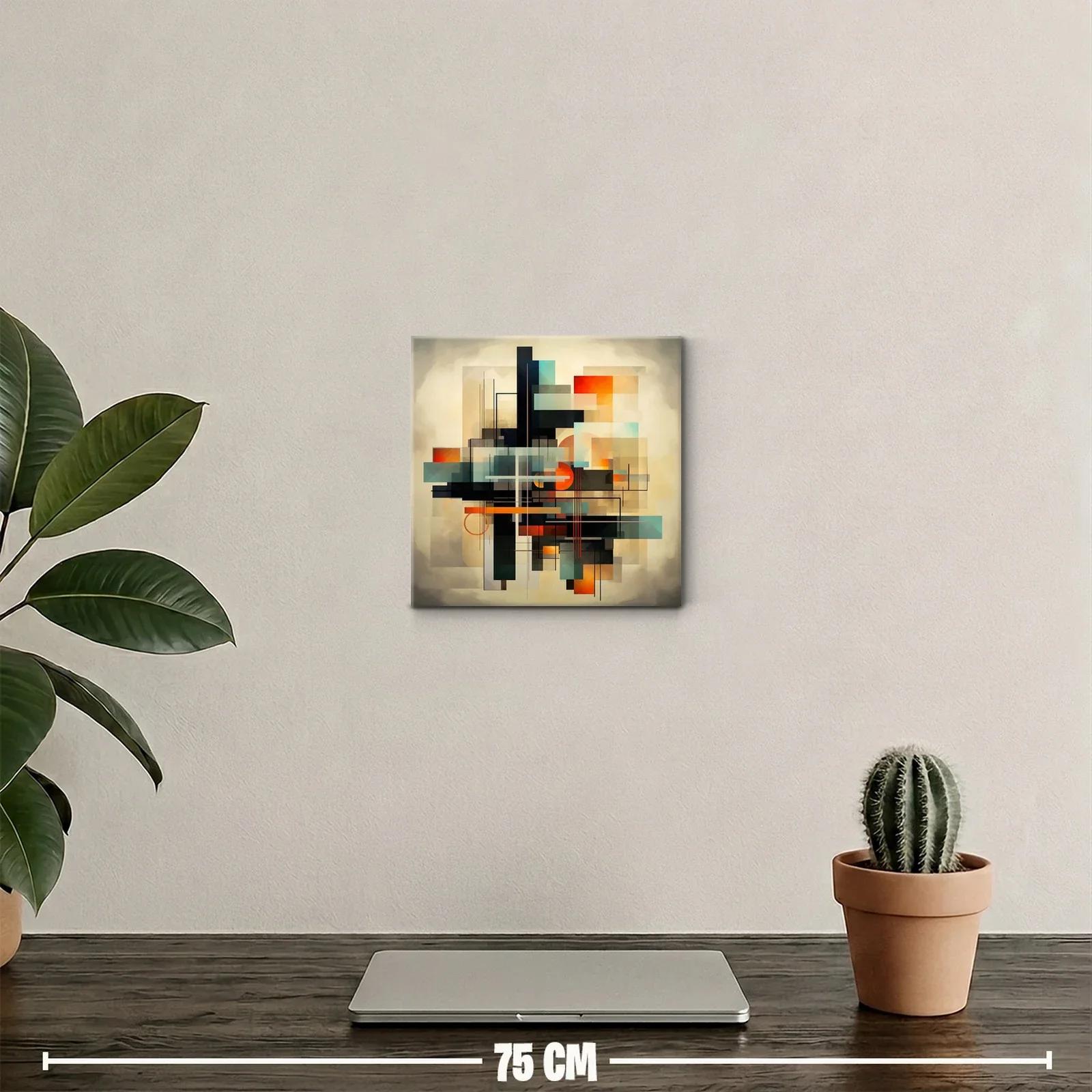 Composición abstracta con formas geométricas y tonos cálidos — miniatura 2