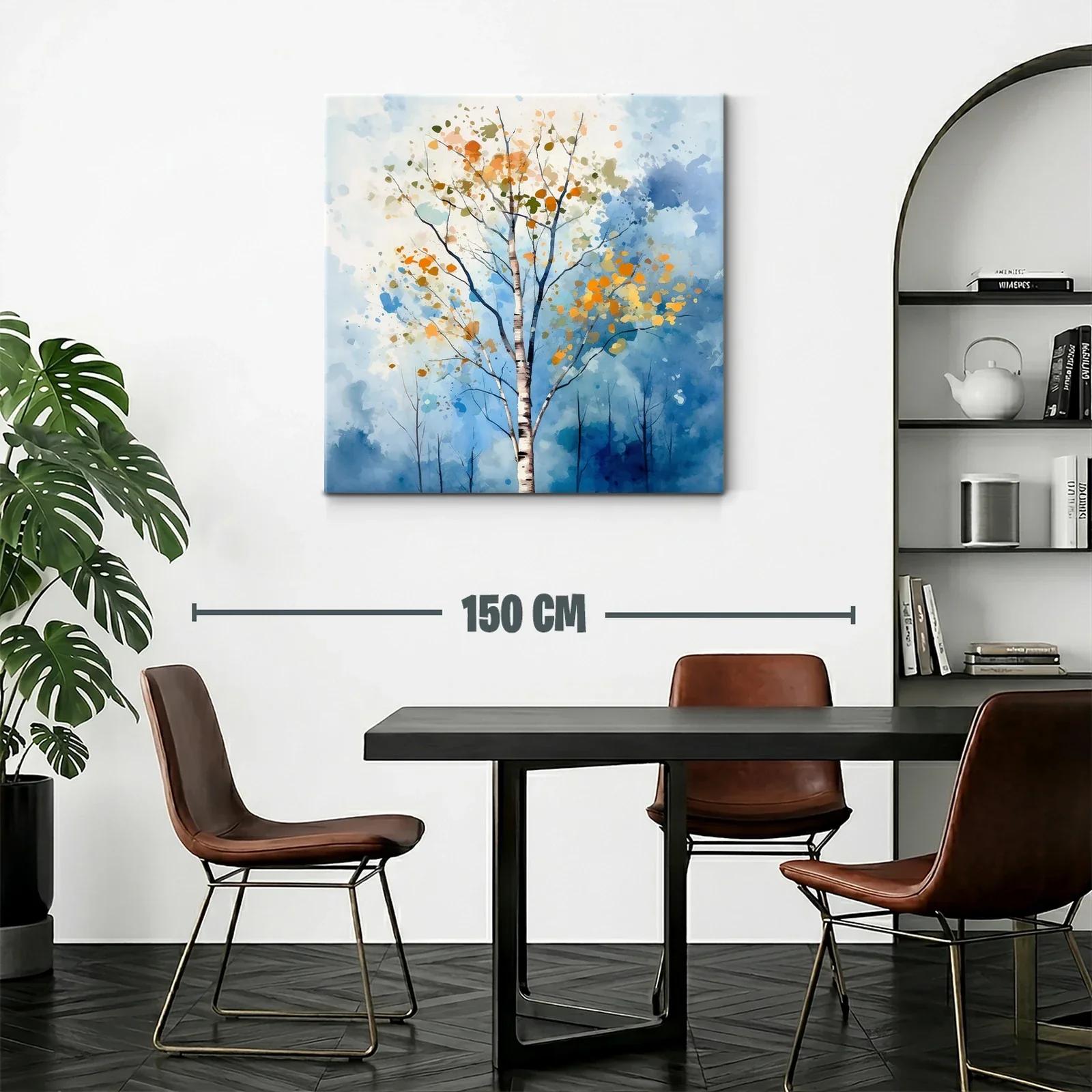 Árbol otoñal entre cielos azules y tonos cálidos — miniatura 2