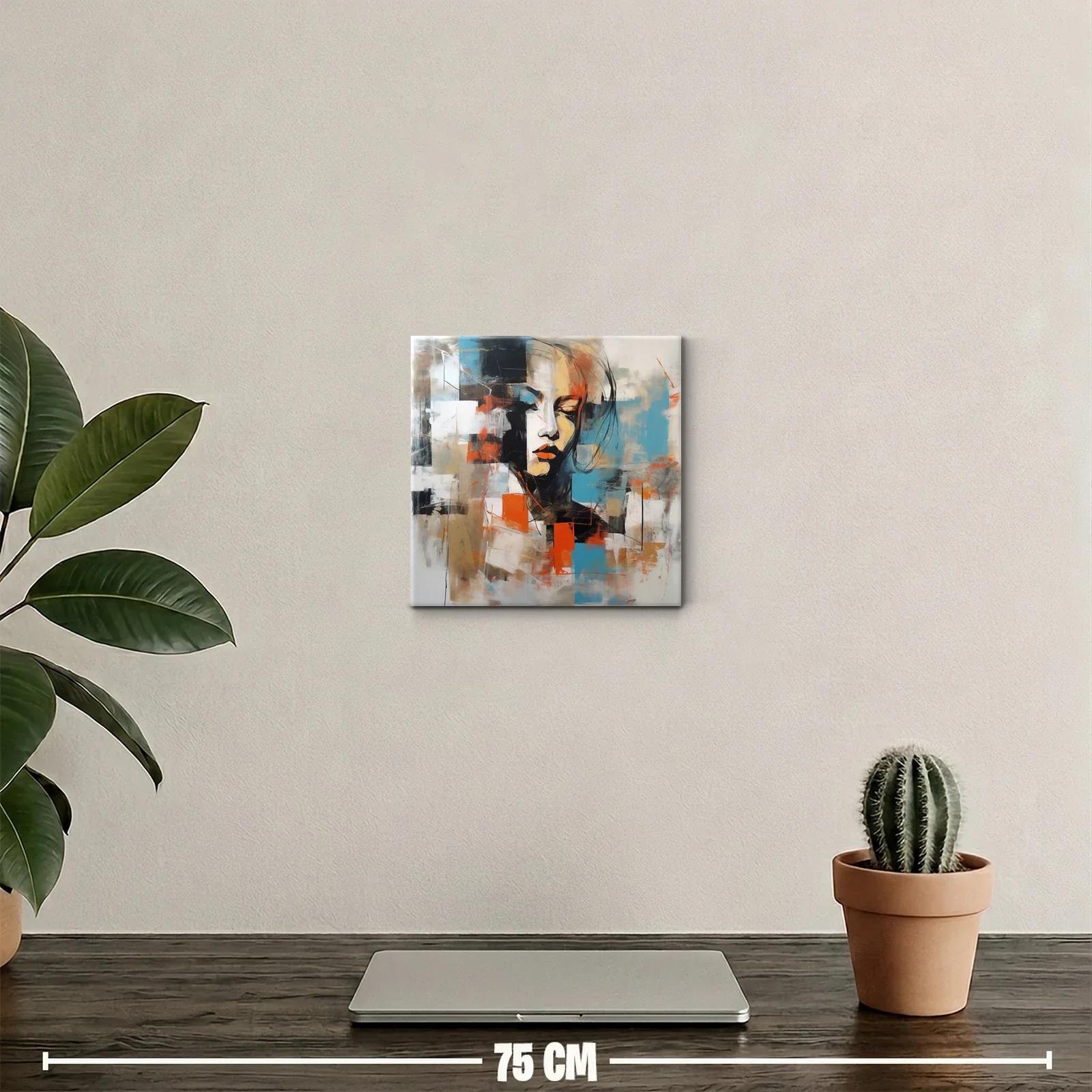 Retrato abstracto femenino con tonos vibrantes y expresivos — miniatura 2