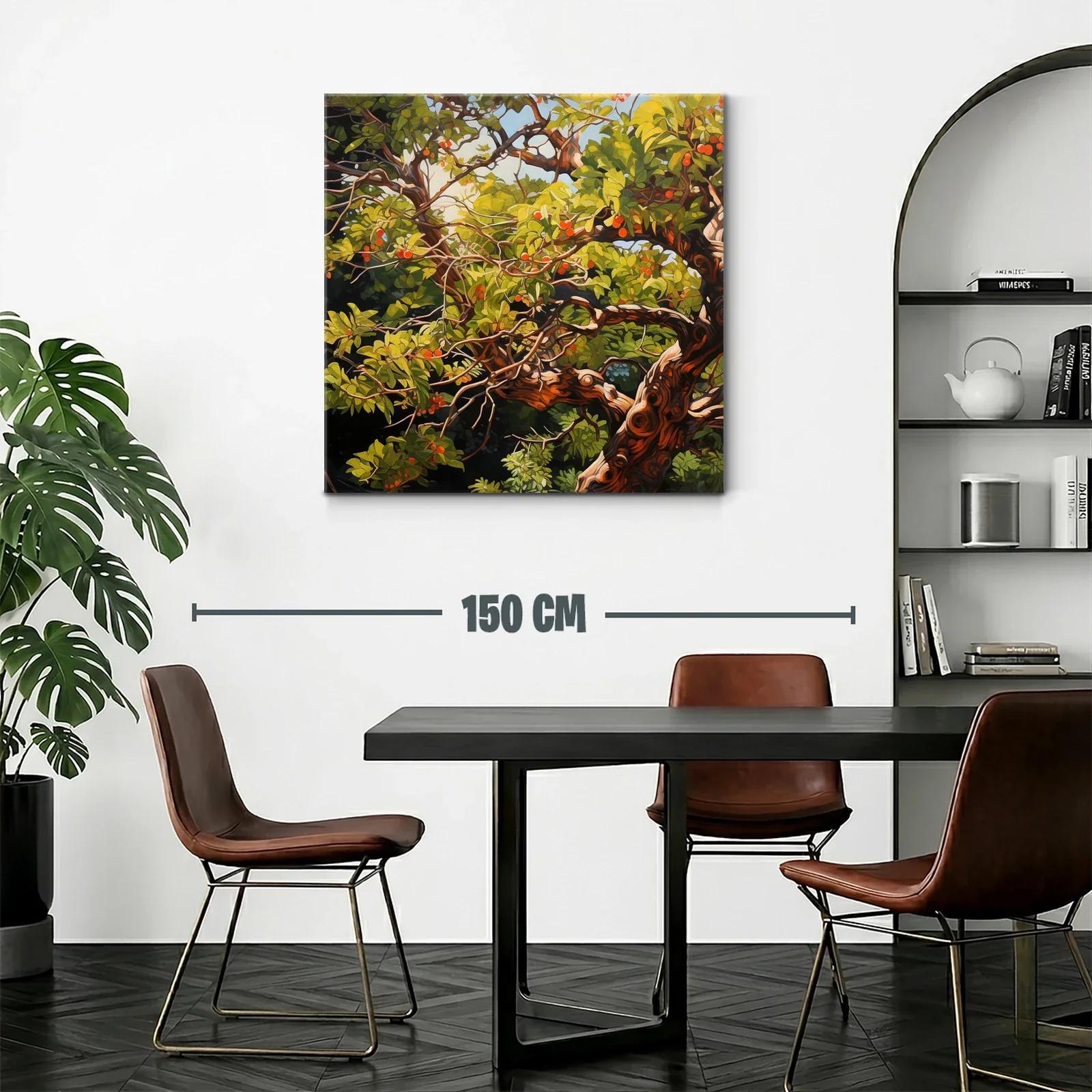 Cuadro de árbol frutal con ramas y follaje vibrante — miniatura 2