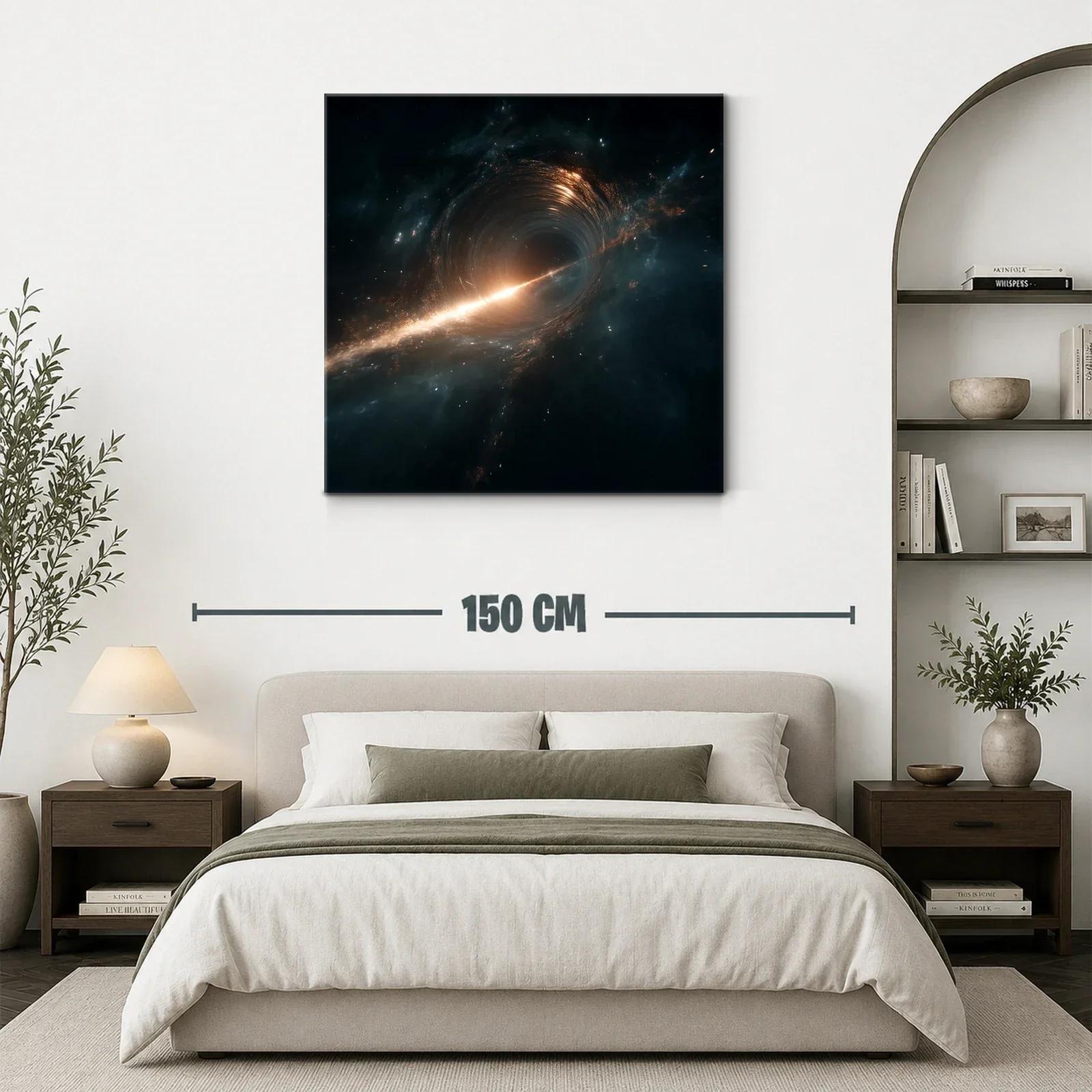 Cuadro Espacial con Agujero Negro y Luz Radiante — miniatura 3