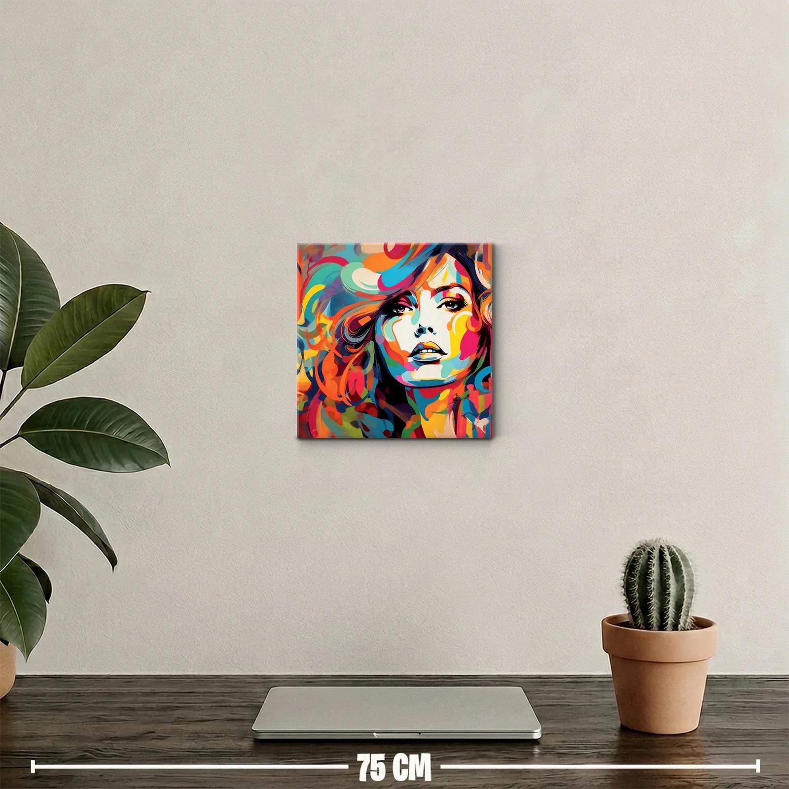 Retrato vibrante con explosión de color y movimiento — miniatura 2