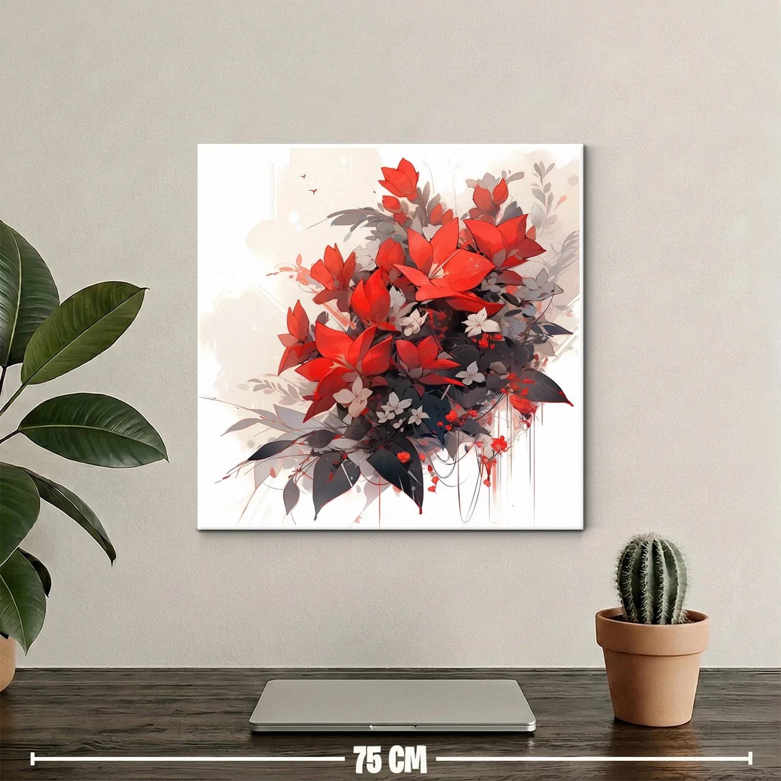 Ramo vibrante de flores rojas con toque moderno — miniatura 2