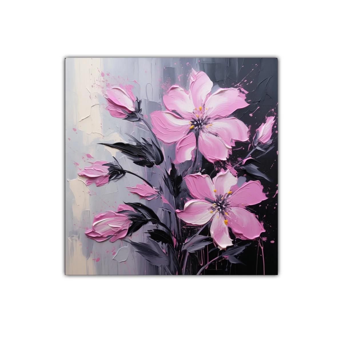 Elegancia floral en tonos rosas y grises para decoración