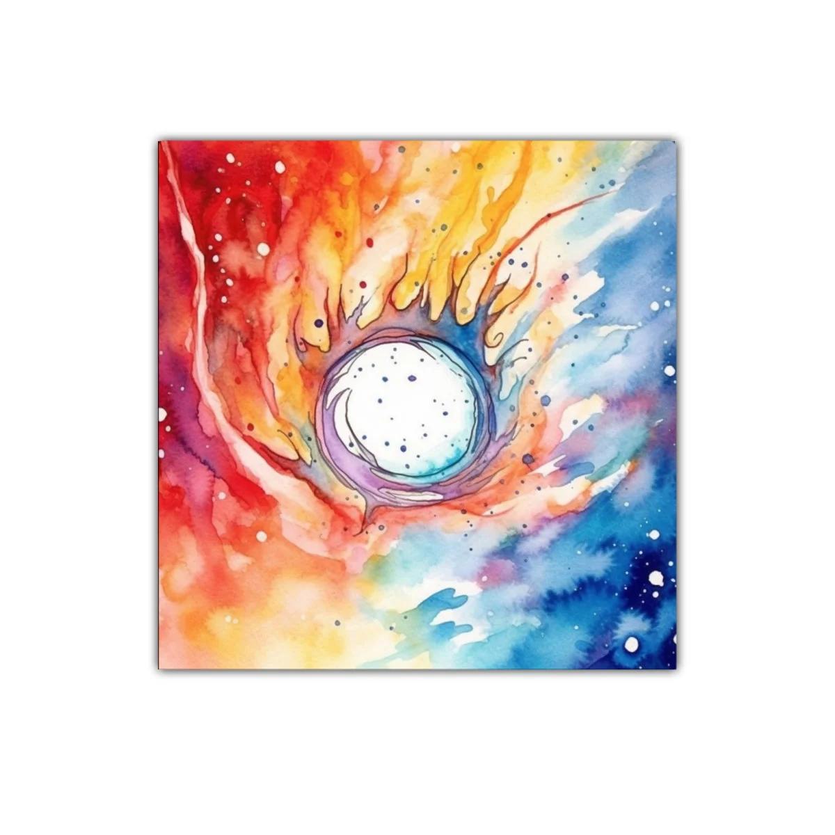 Cuadro abstracto con remolino de colores vivos y energía dinámica — imagen principal