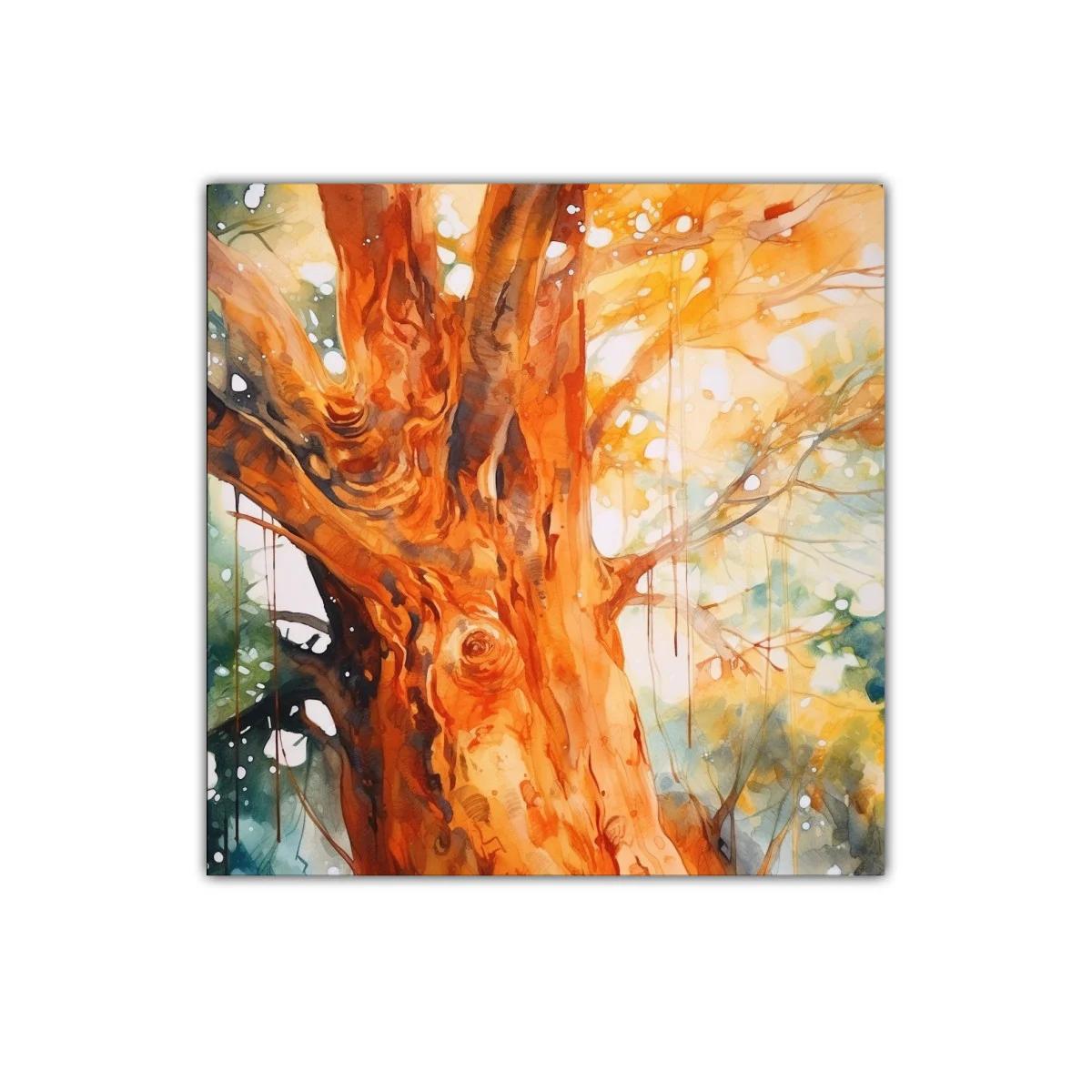 Árbol iluminado con tonos cálidos y detalle natural — imagen principal