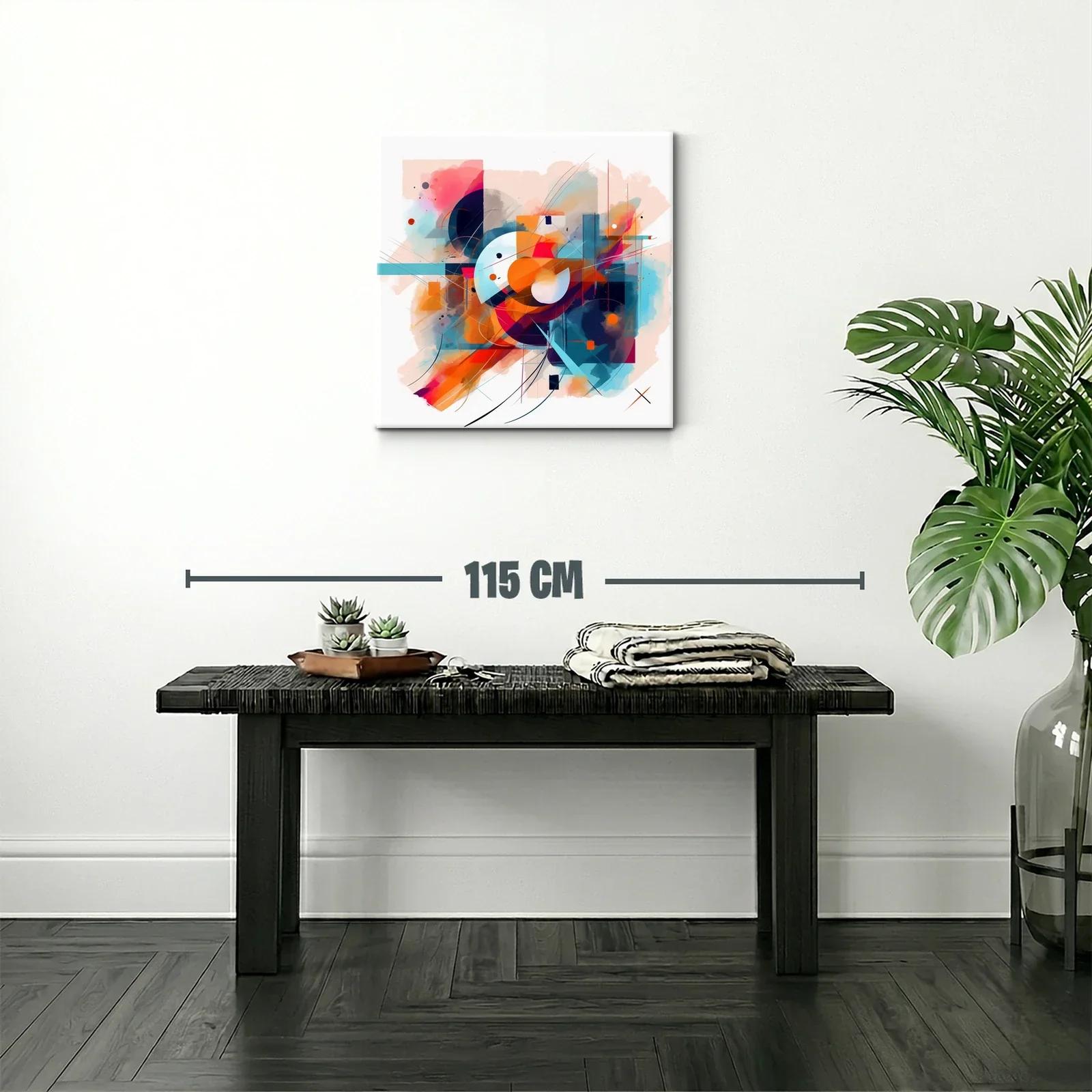 Composición abstracta en tonos vivos y formas geométricas — miniatura 2