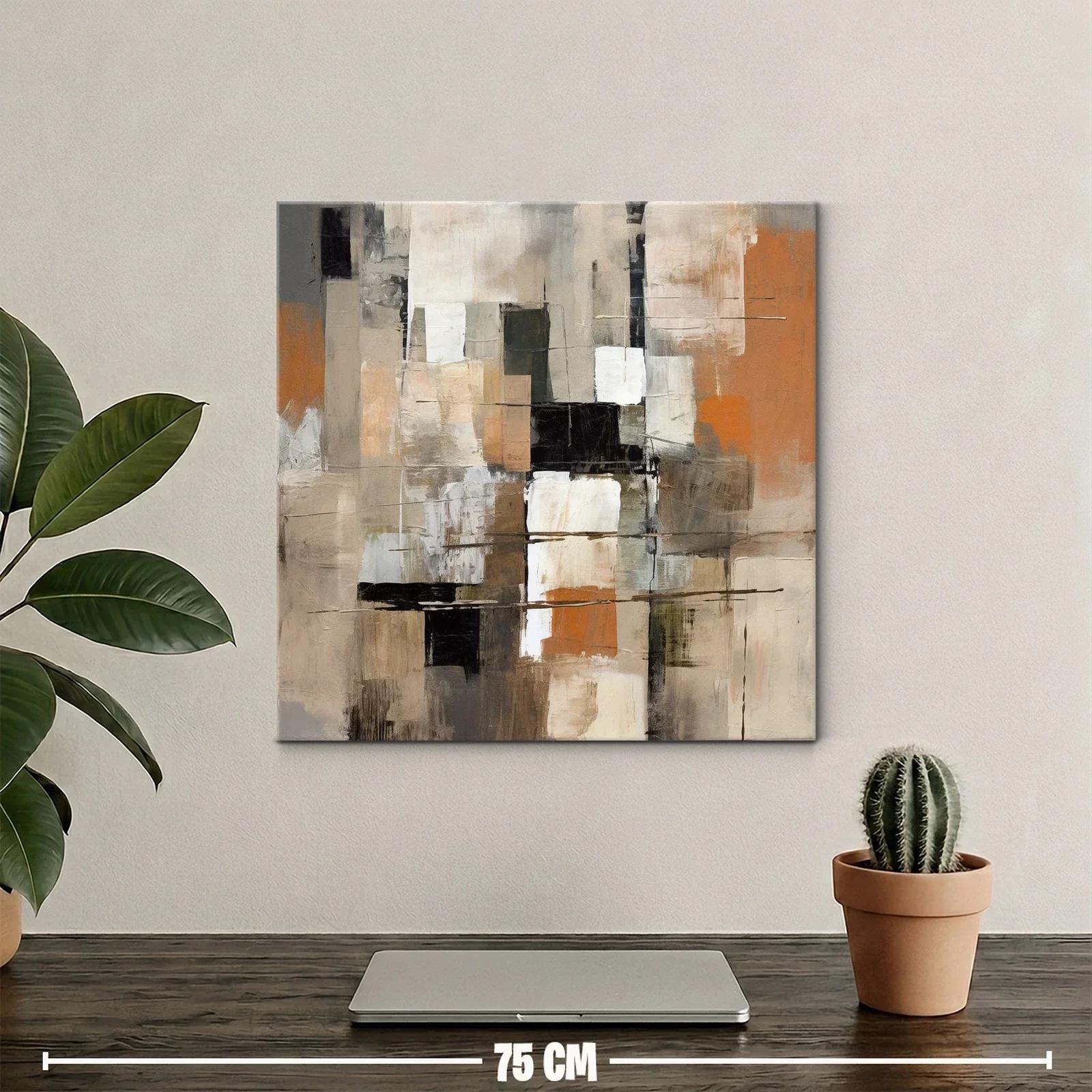 Composición abstracta en tonos cálidos y neutros — miniatura 2