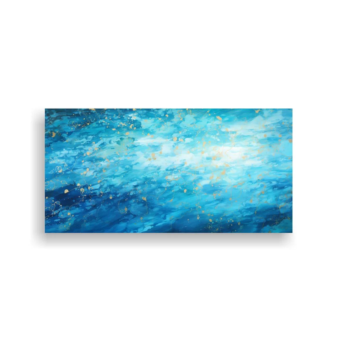 Cuadro agua azul abstracta con luz difusa
