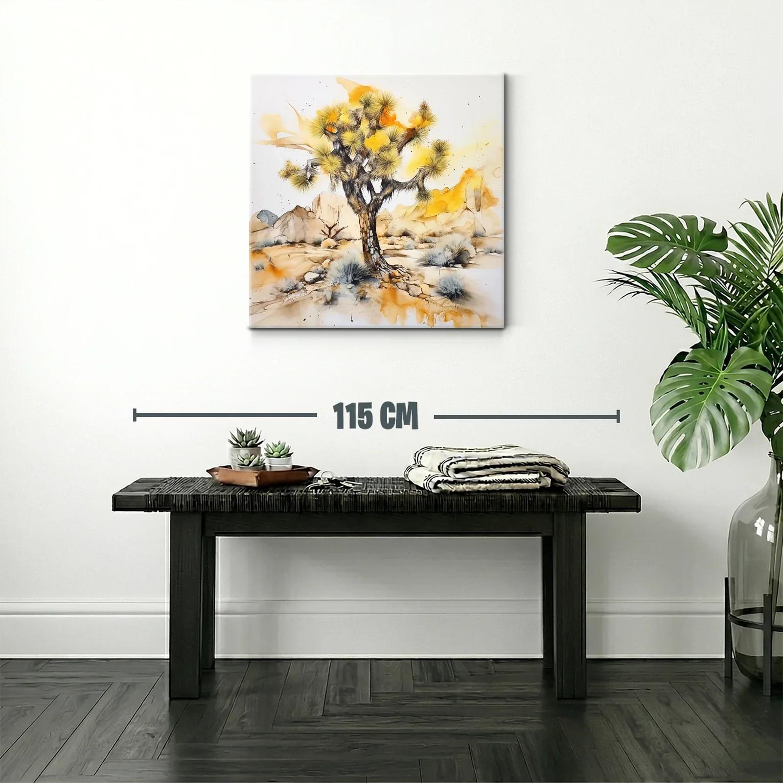 Paisaje desértico con árbol y atmósfera cálida y serena — miniatura 2