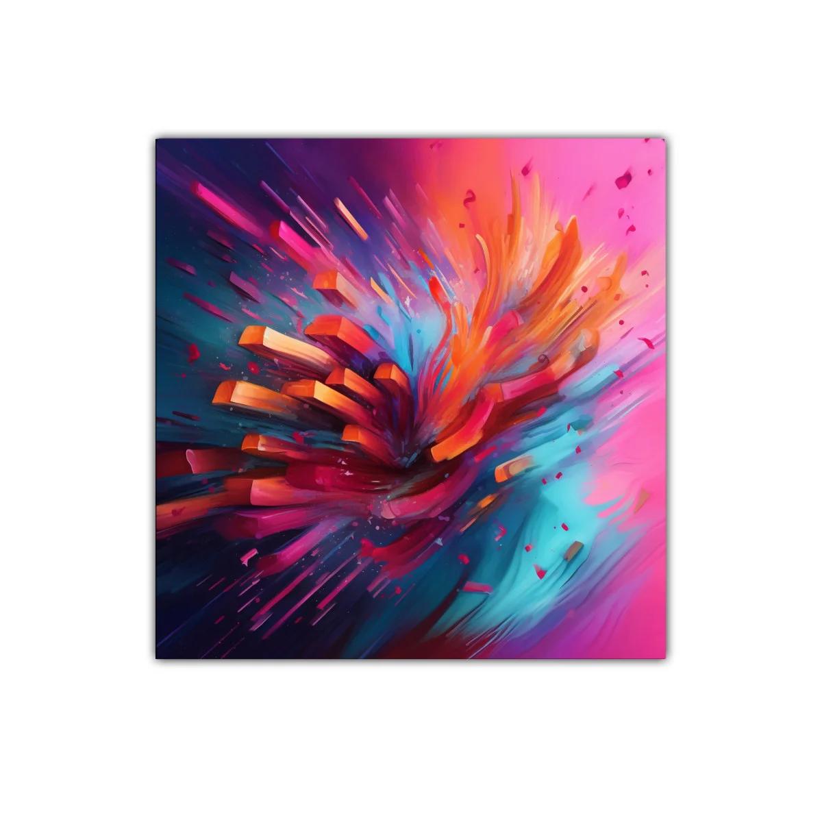 Estallido de color con formas dinámicas vibrantes