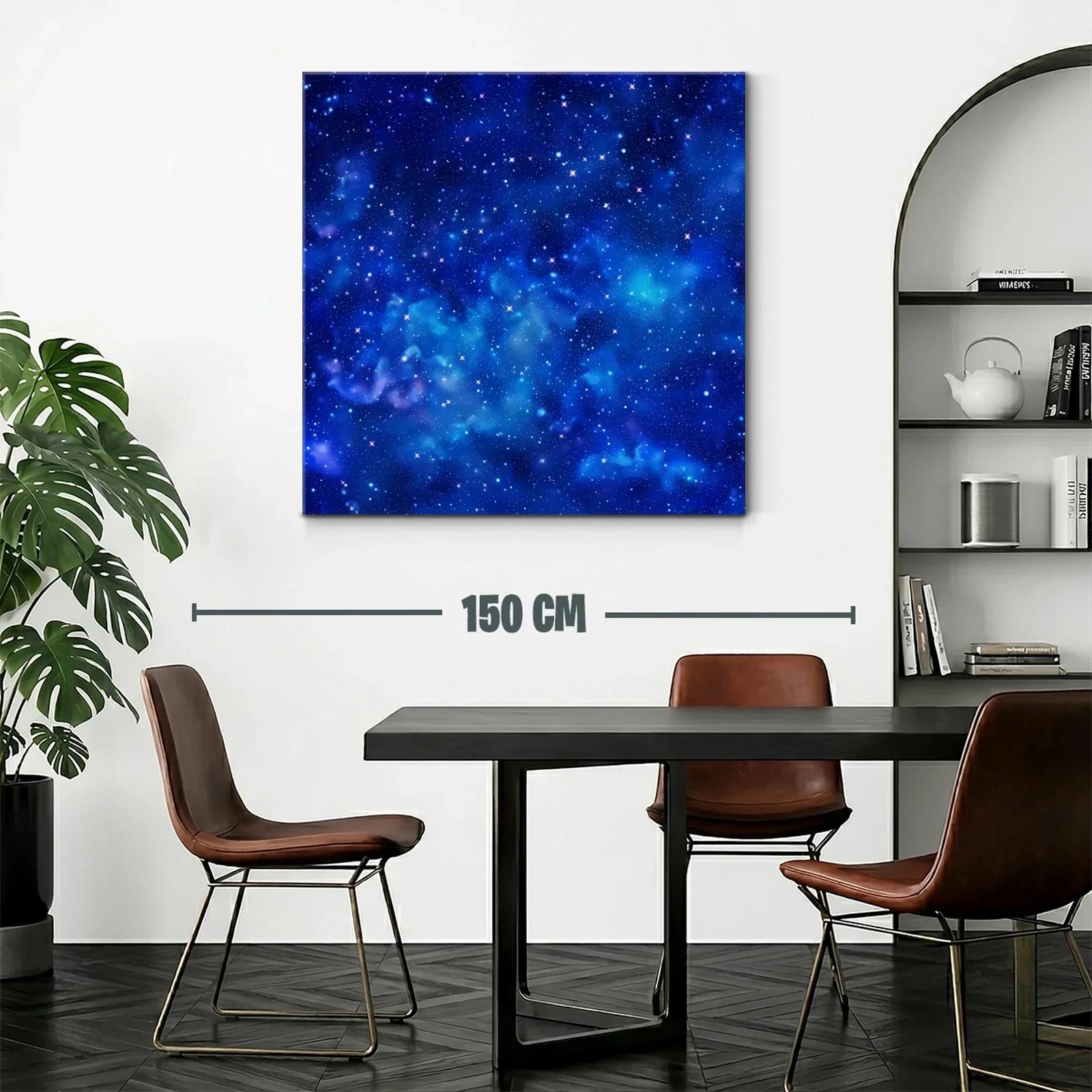 Cuadro cosmos estrellado con vibrantes tonos azules — miniatura 2