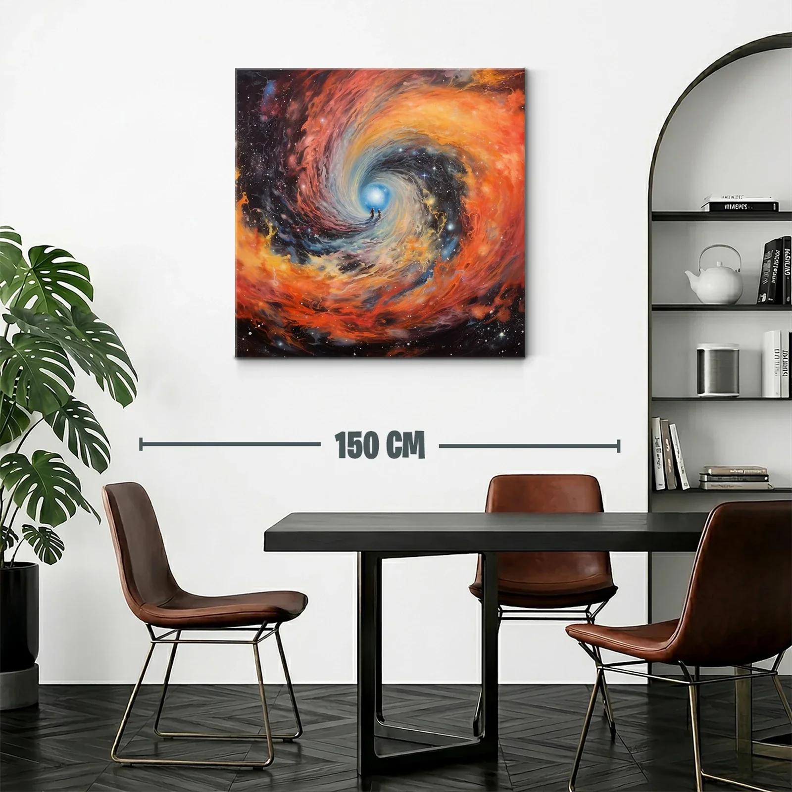 Espiral Cósmica con Luz Azul y Tonos Cálidos Vibrantes — miniatura 2