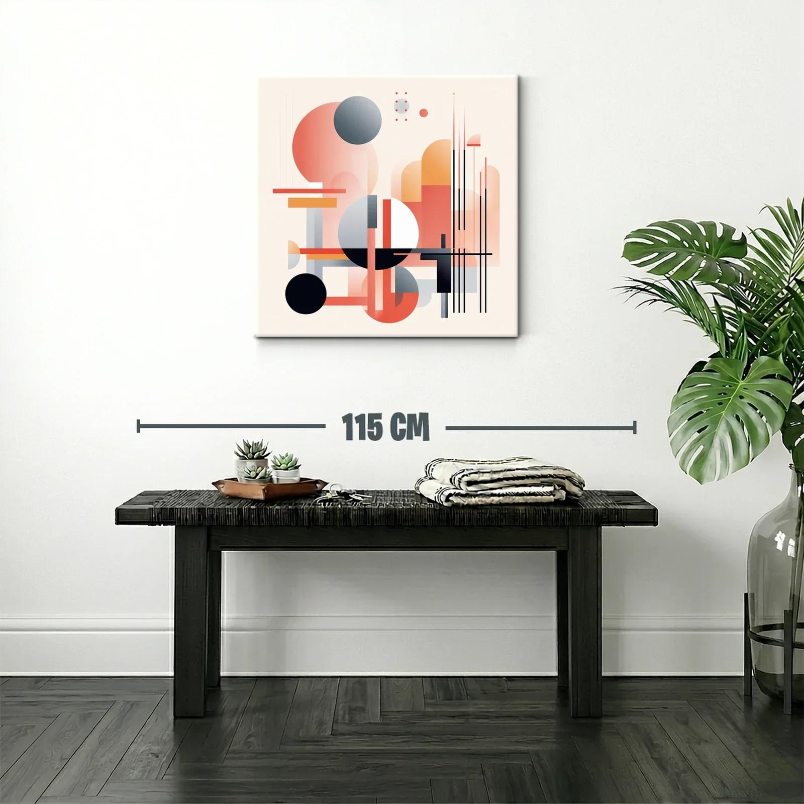 Composición abstracta con formas geométricas y tonos cálidos — miniatura 2