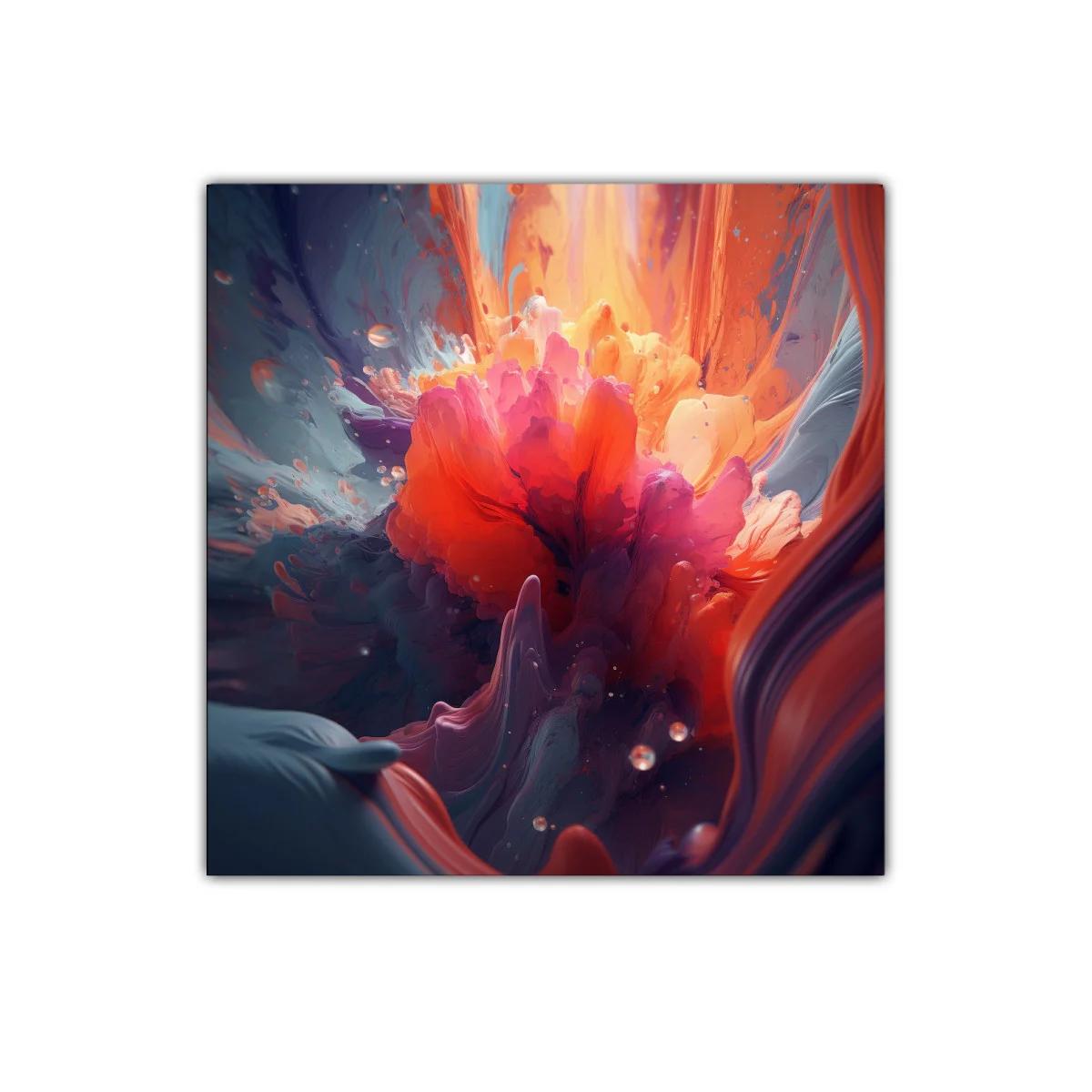 Cuadro decorativo con explosión de color vibrante y energía — imagen principal