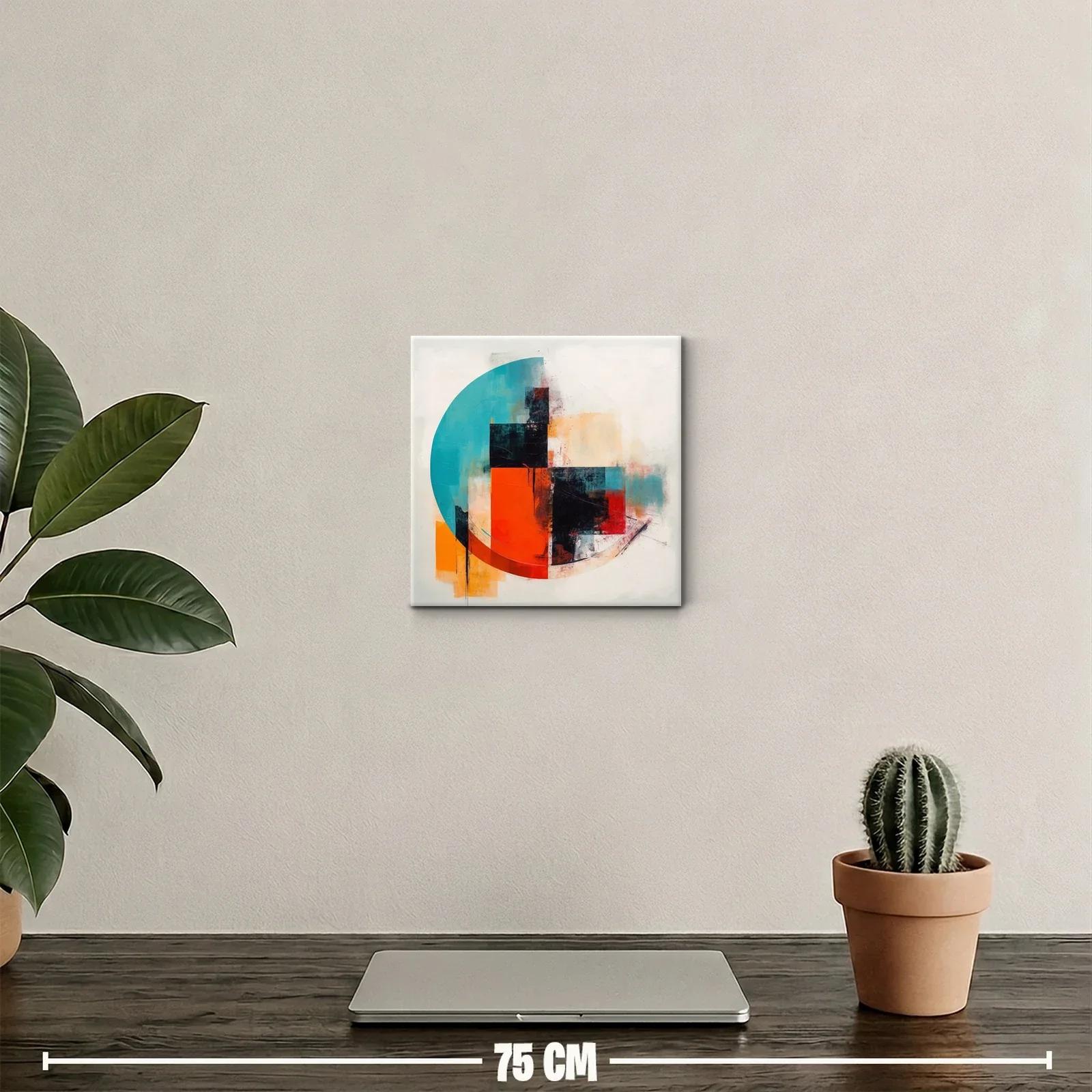 Composición moderna en tonos vibrantes y formas geométricas — miniatura 2