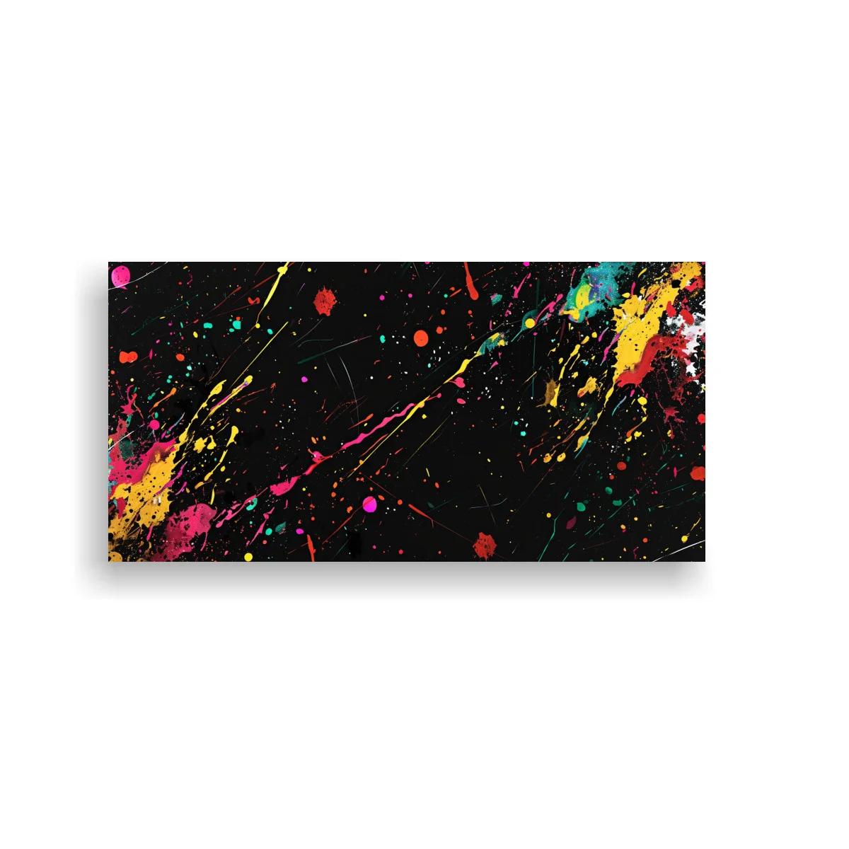 Cuadro salpicaduras de pintura en negro y rojo — imagen principal