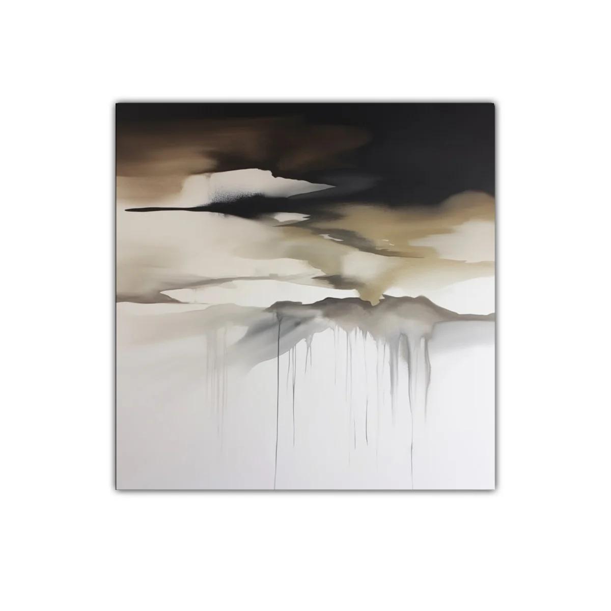 Cuadro abstracto con tonos tierra y grises suaves — imagen principal