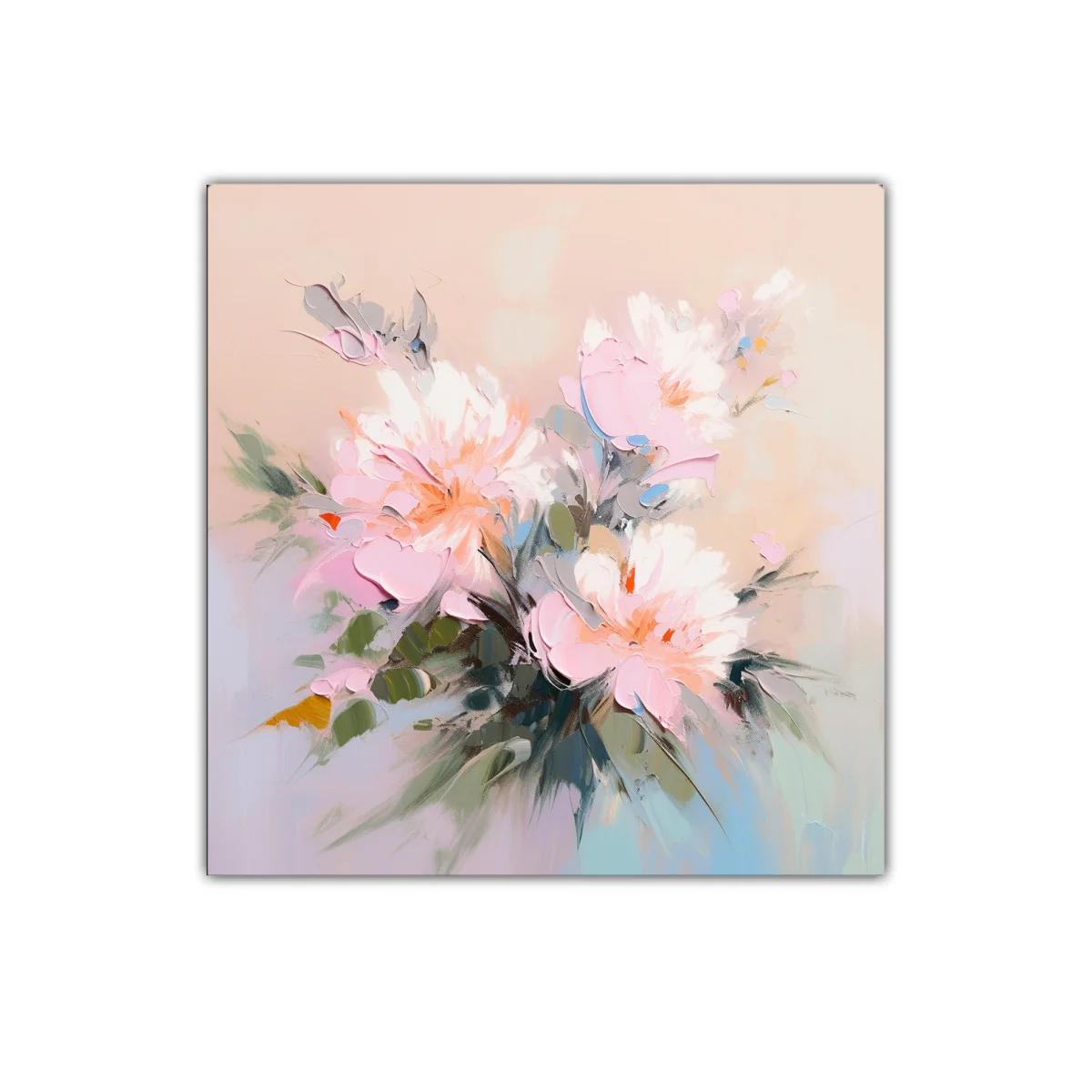 Cuadro floral con tonos pastel y pinceladas suaves — imagen principal