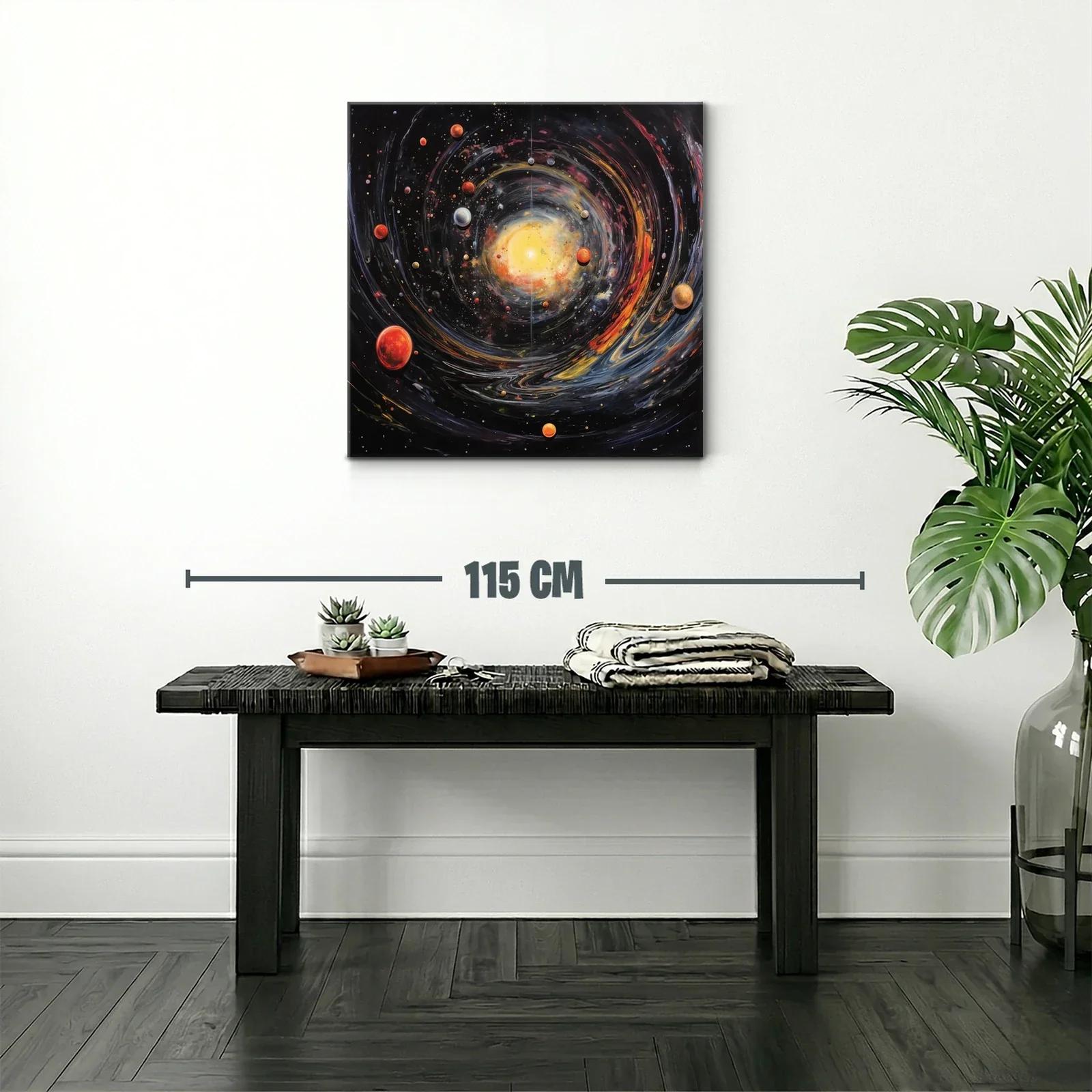 Explosión cósmica con planetas en movimiento dinámico — miniatura 2