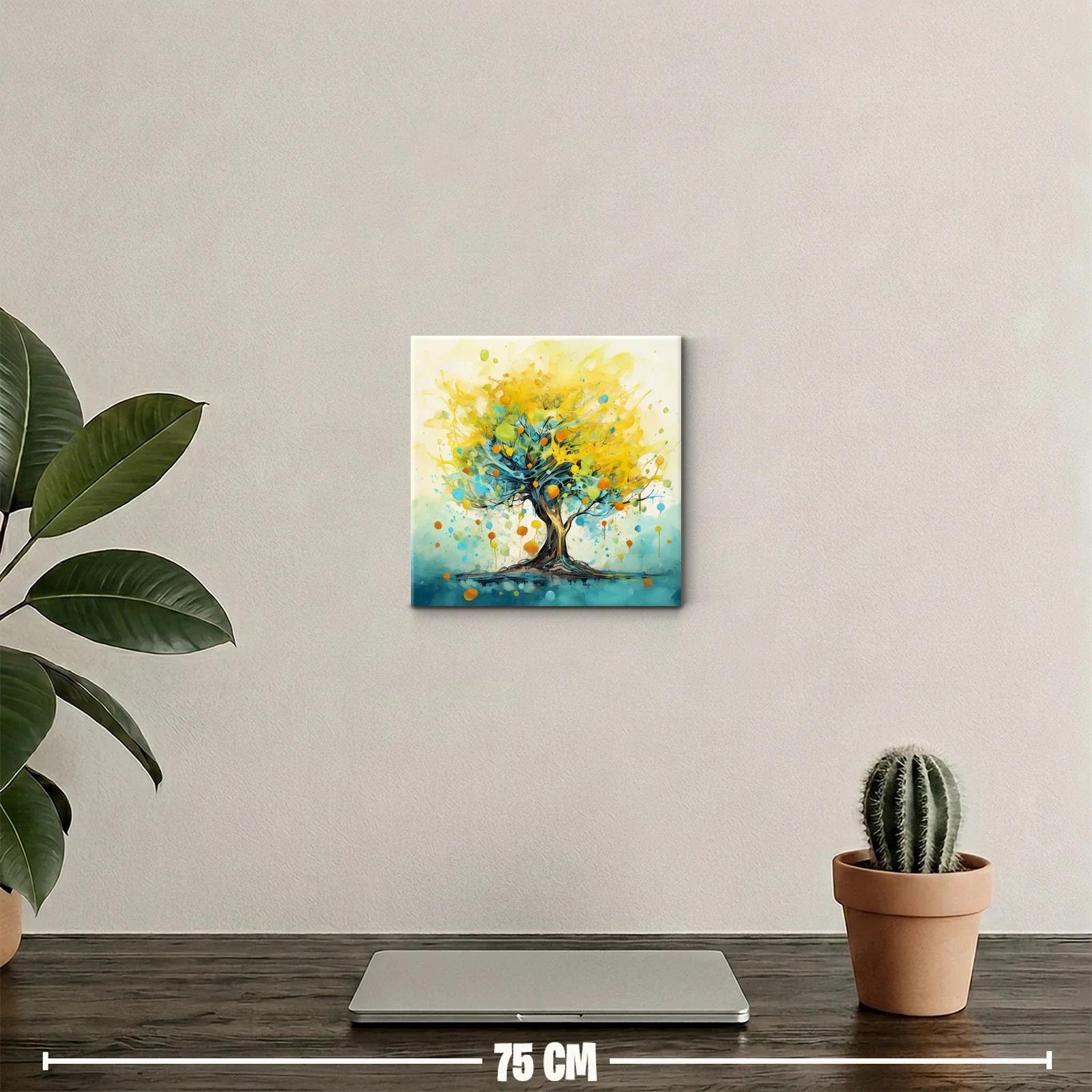 Cuadro árbol vibrante con colores energéticos y diseño moderno — miniatura 2