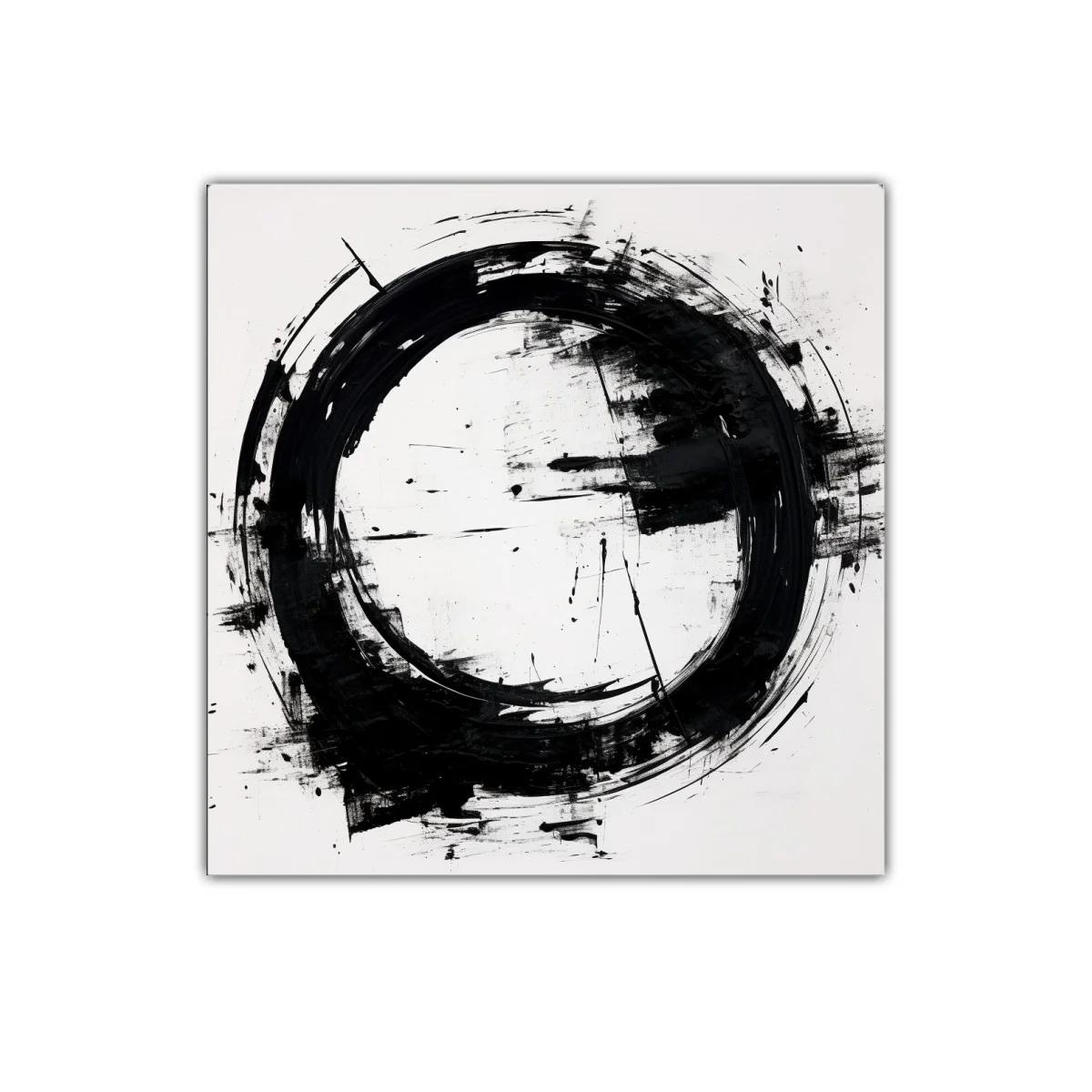 Círculo negro abstracto en fondo blanco moderno y elegante — imagen principal