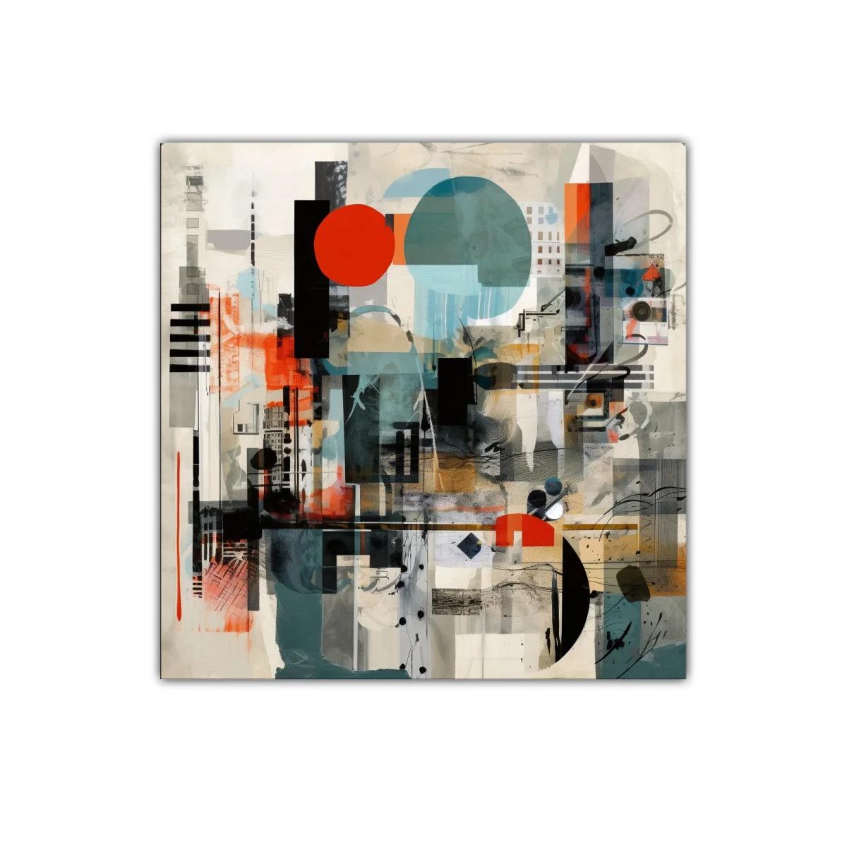 Composición abstracta con formas geométricas y color vibrante — imagen principal