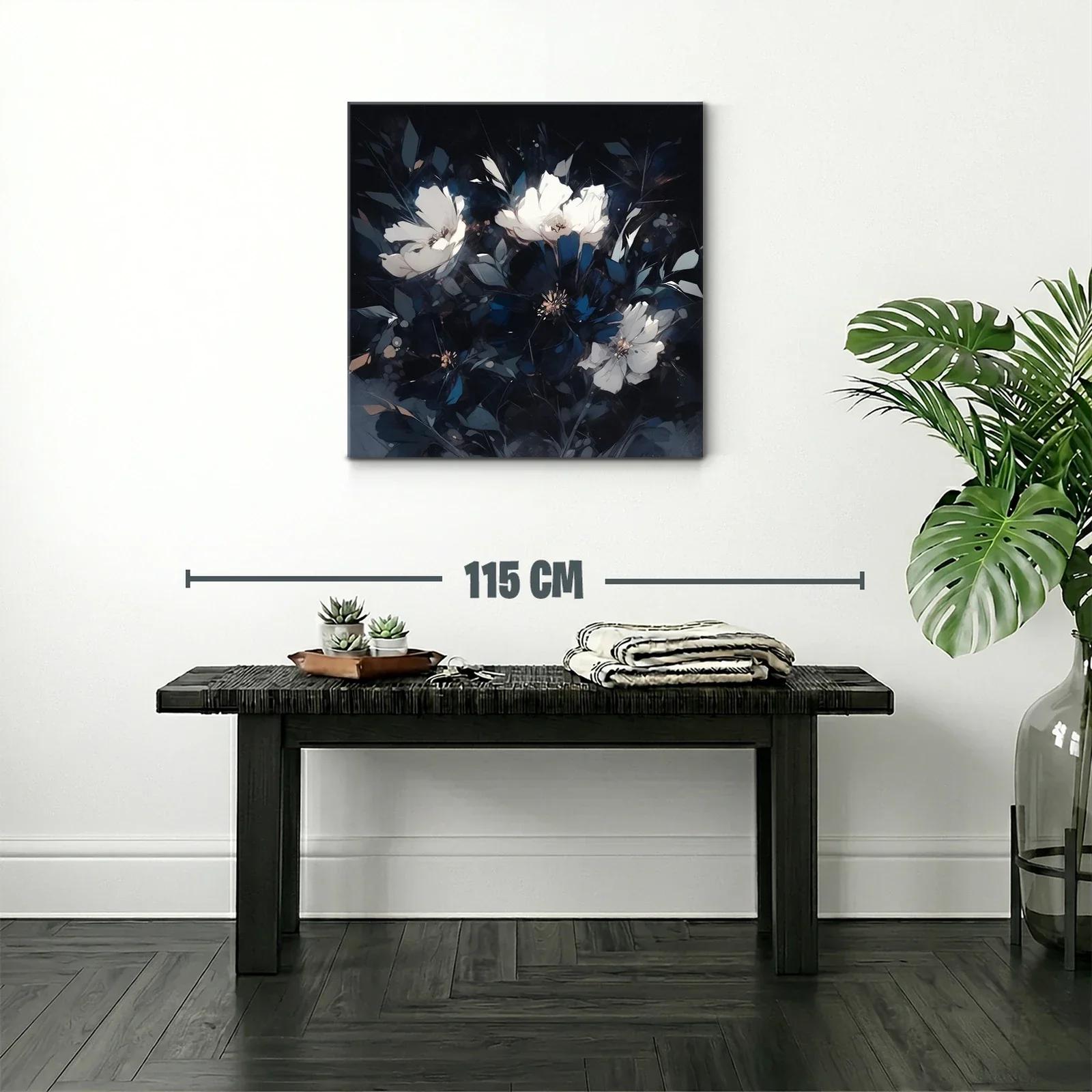 Blancas flores entre sombras en composición elegante — miniatura 2