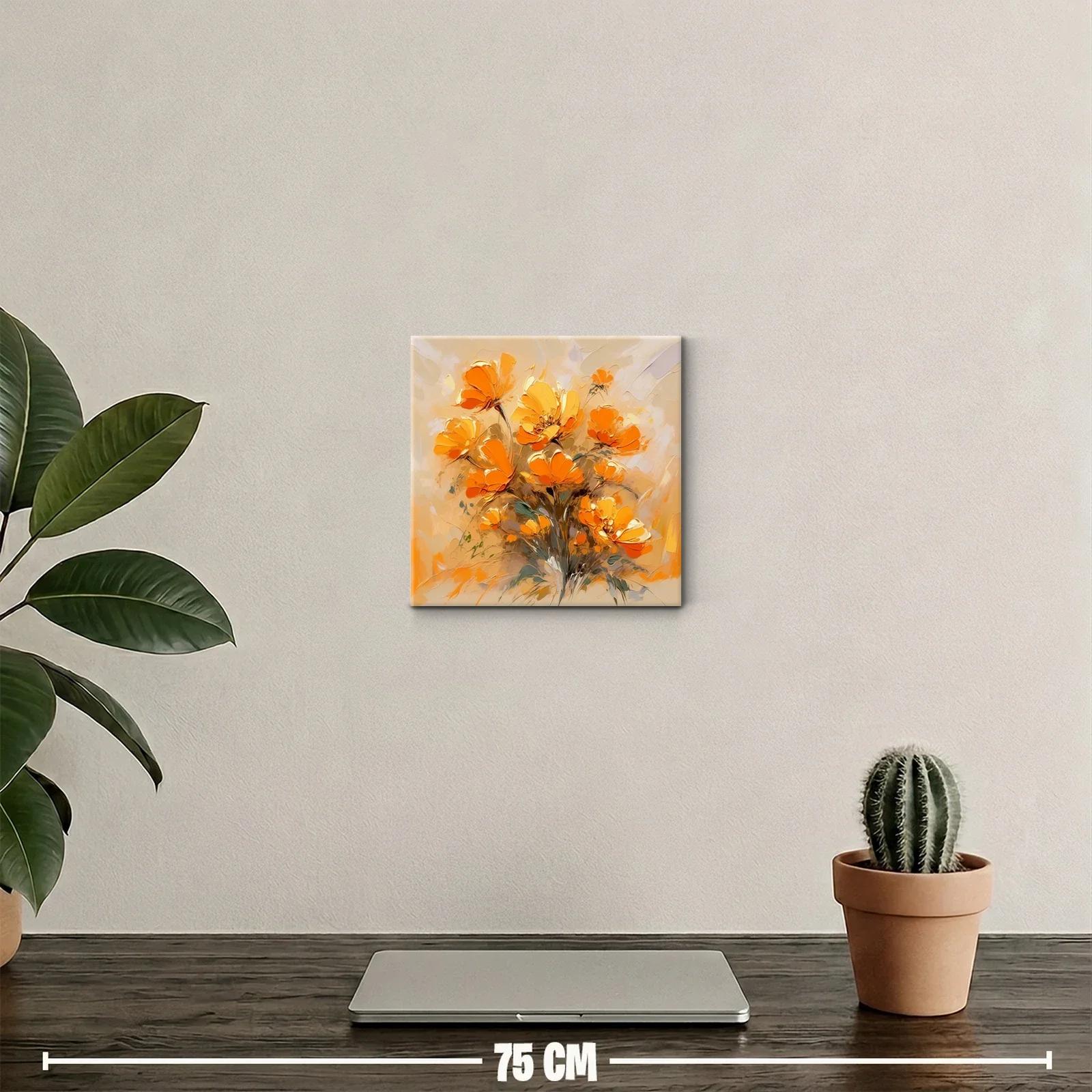 Ramo vibrante de flores cálidas en tonos naranjas y amarillos — miniatura 2