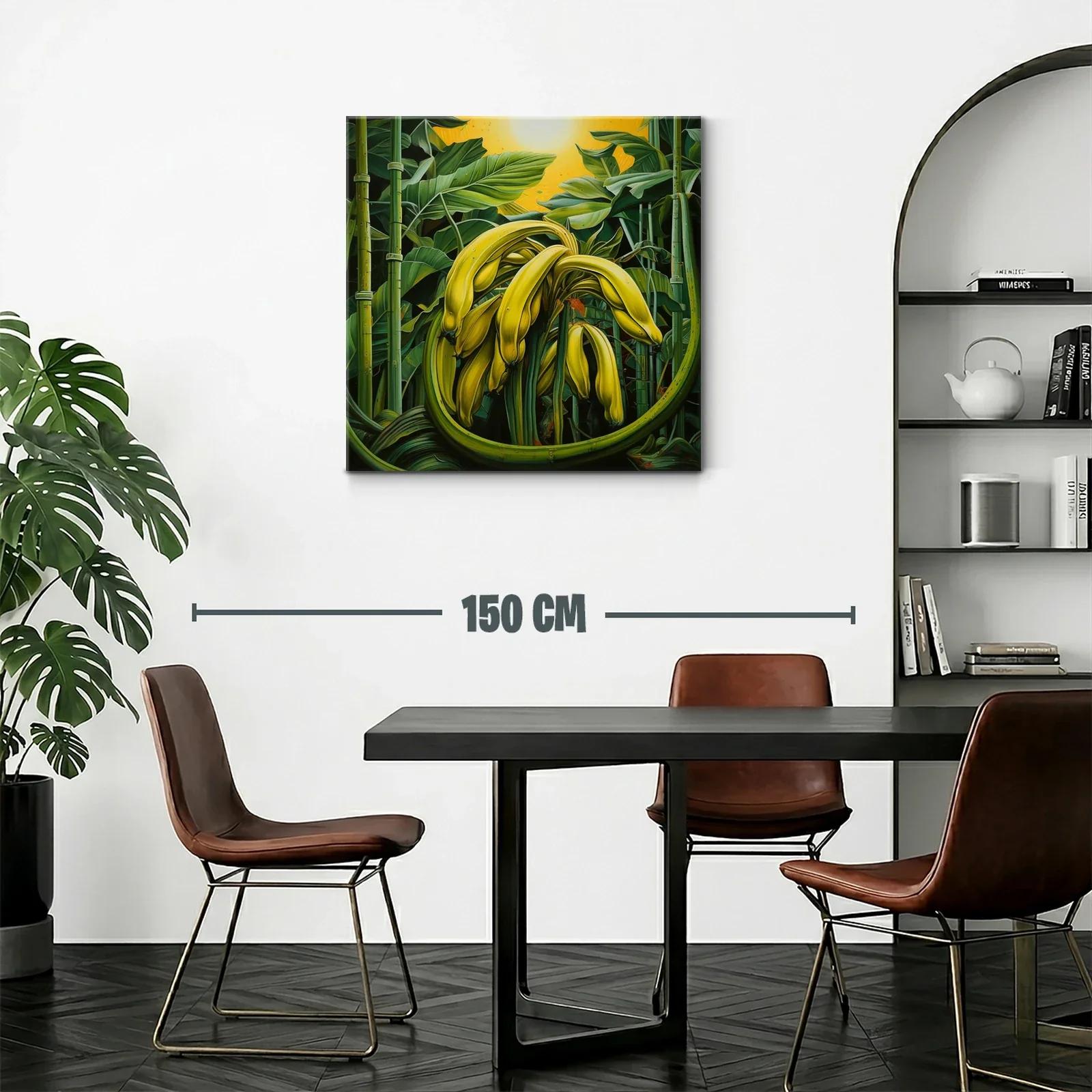 Cuadro vibrante de plátanos maduros bajo el sol tropical — miniatura 2