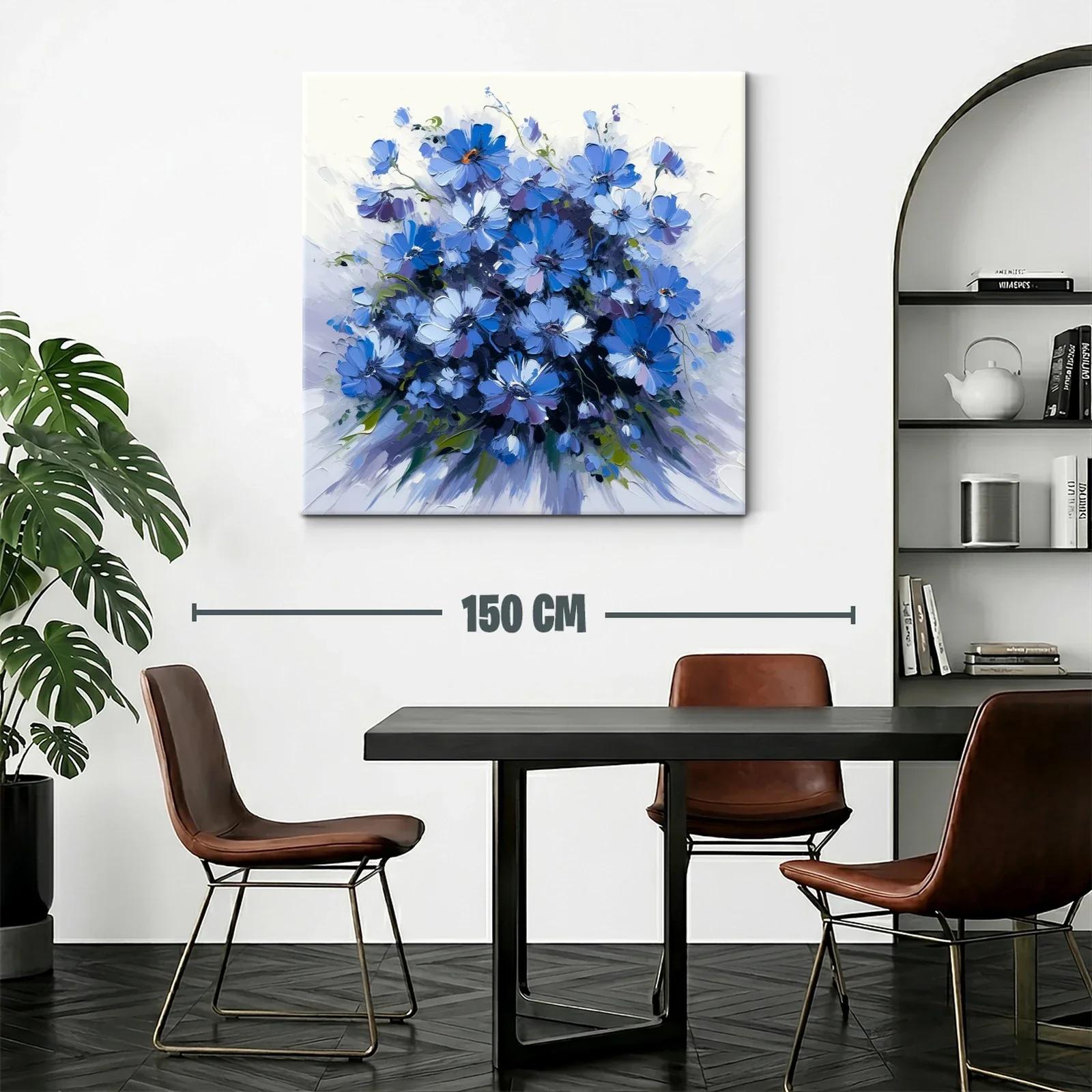 Bouquet de flores en tonos azules y lilas vibrantes — miniatura 2