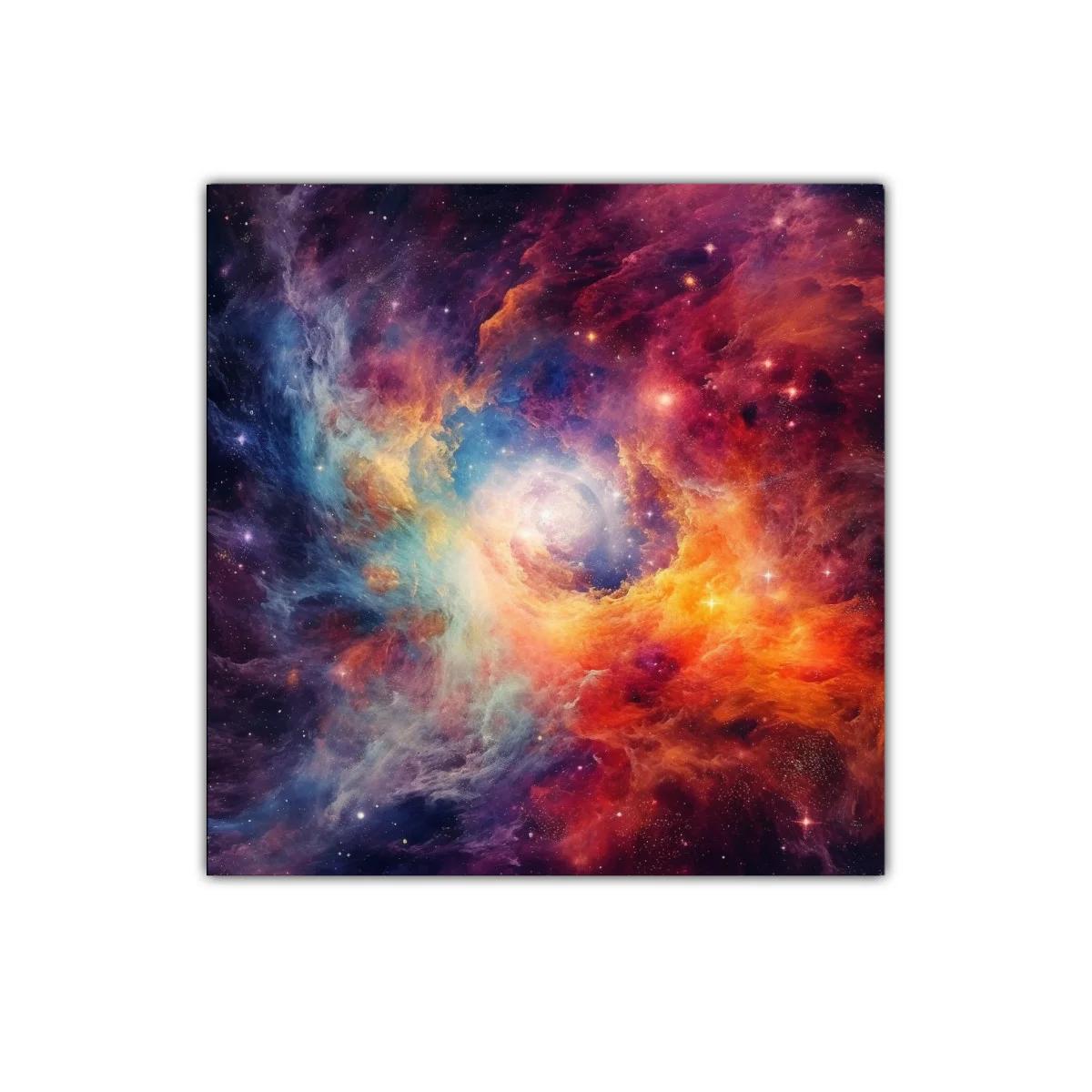 Explosión de colores en el universo cósmico brillante