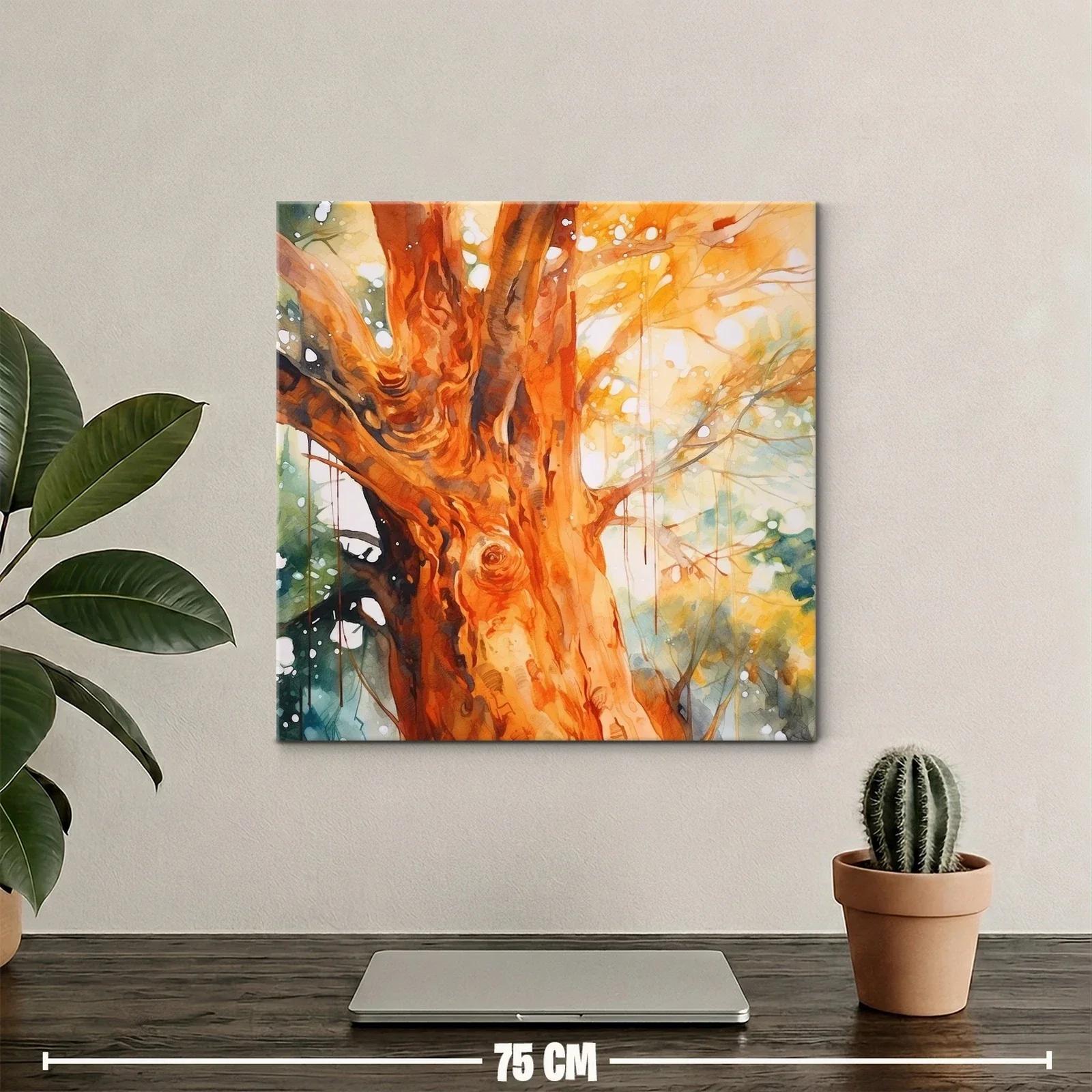 Árbol iluminado con tonos cálidos y detalle natural — miniatura 2