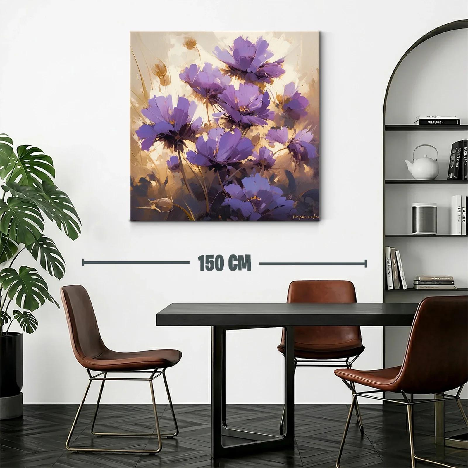Flores lilas vibrantes con fondo cálido y luminoso — miniatura 2