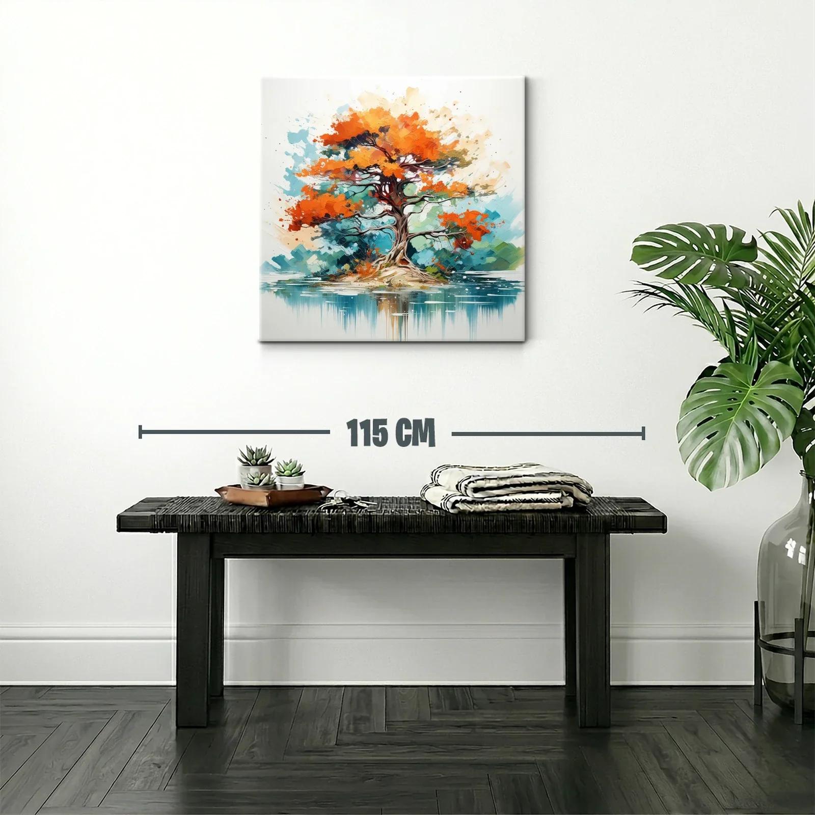 Árbol vibrante en paisaje sereno junto al agua — miniatura 2