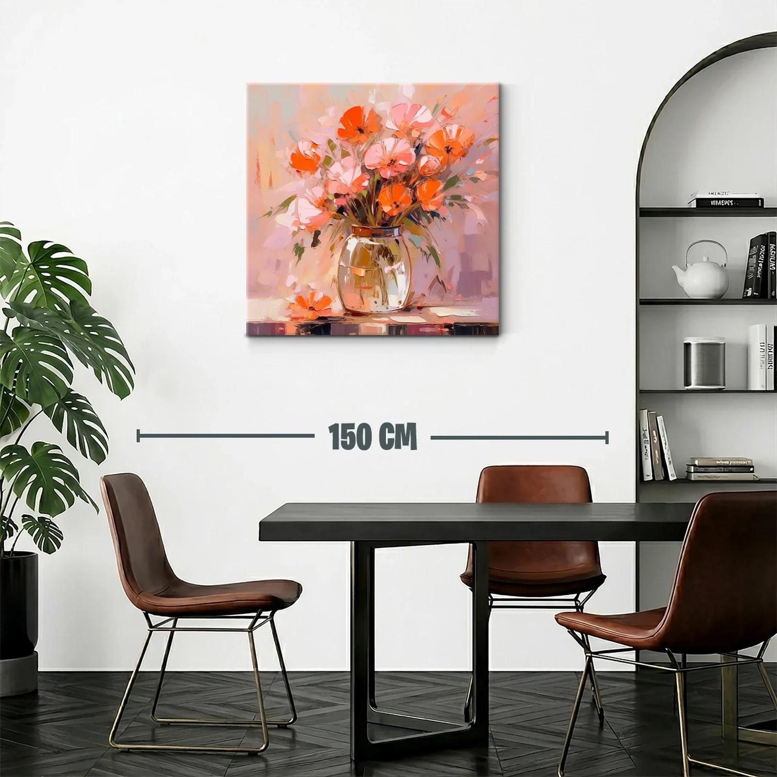 Cuadro floral con bouquet en tonos cálidos y suaves — miniatura 2