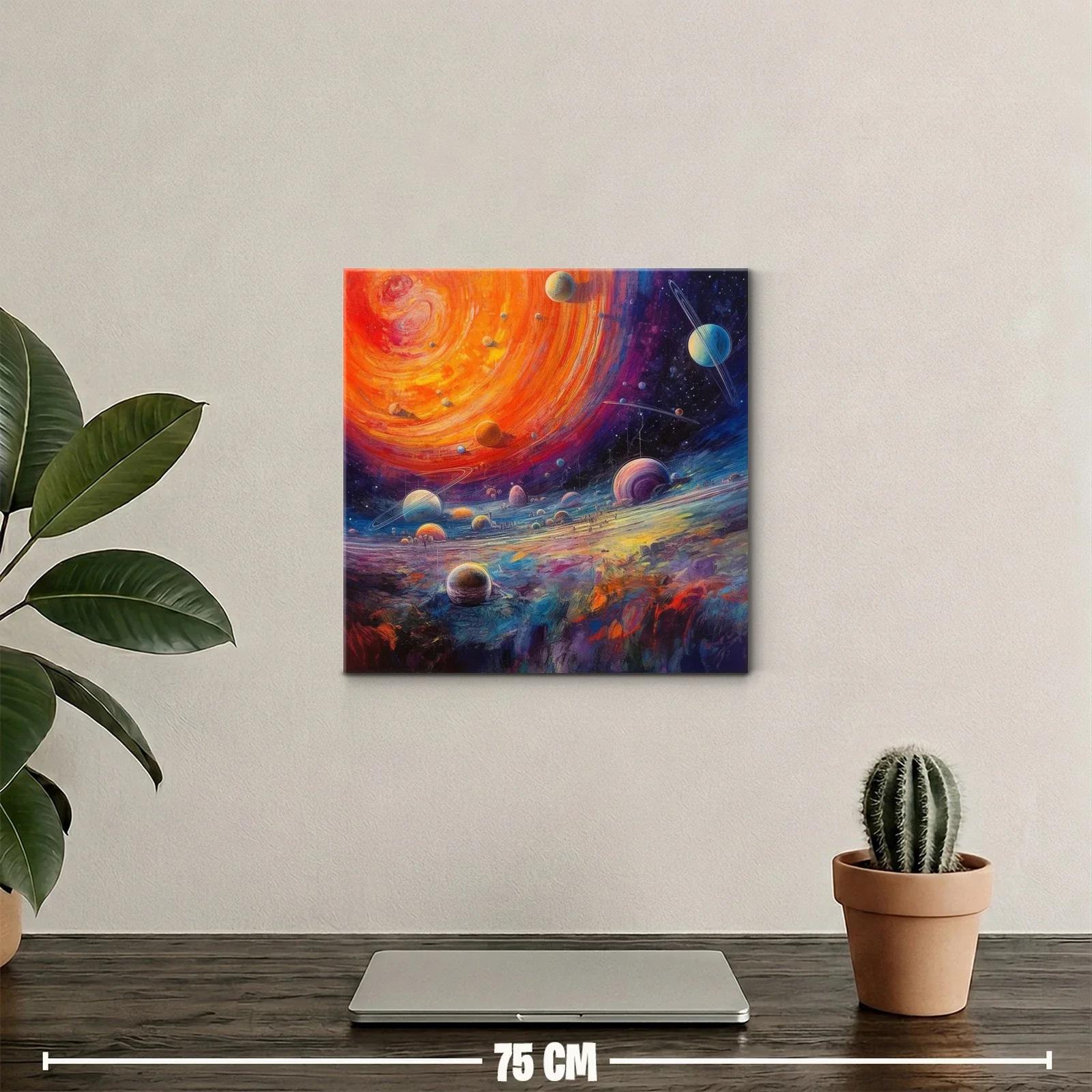 Universo Vibrante con Planetas en Movimiento — miniatura 2